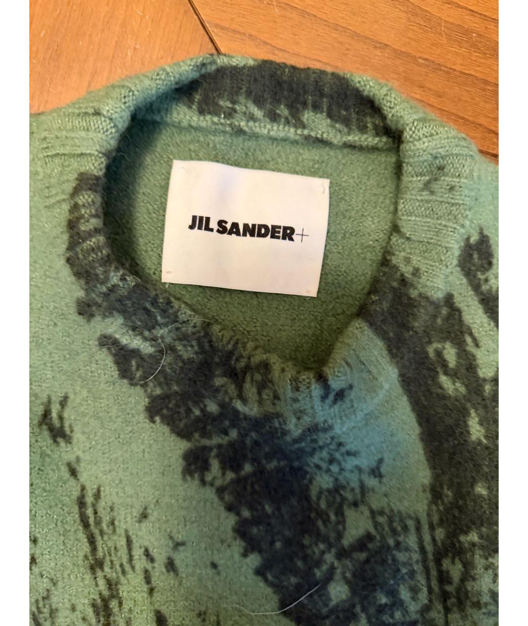 JIL SANDER Зеленый шерстяной джемпер / свитер, фото 2