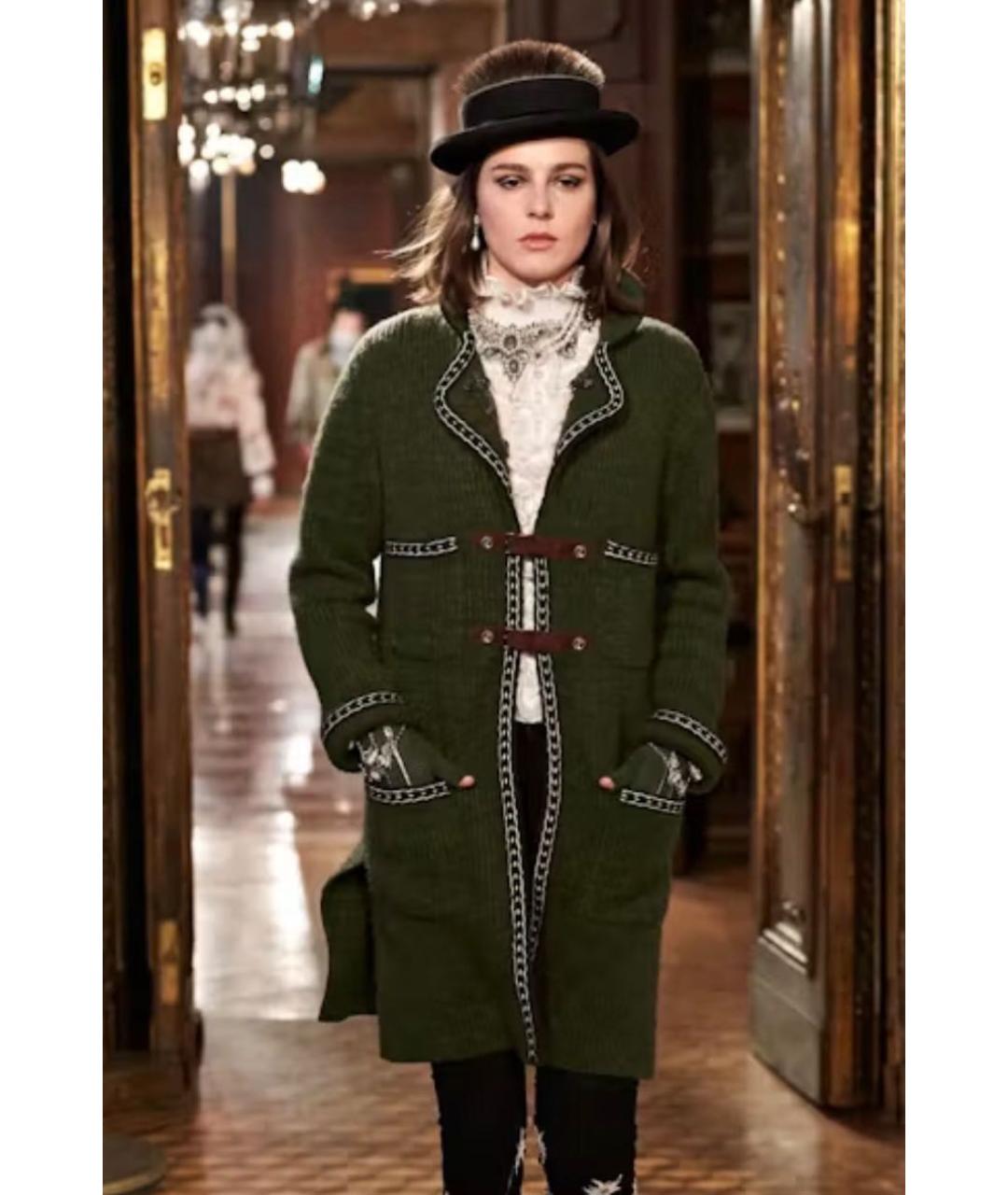 CHANEL Зеленое кашемировое пальто, фото 6