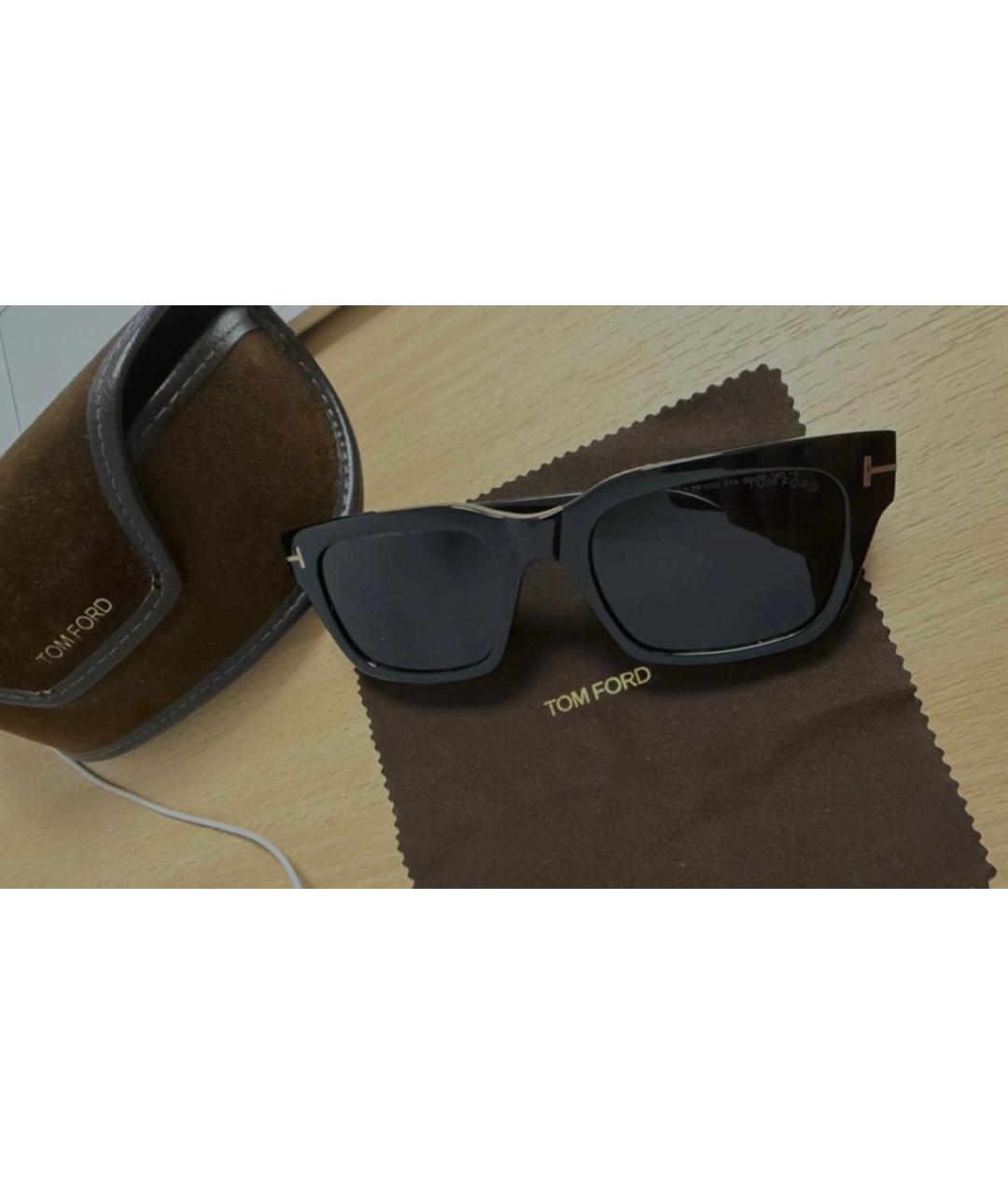 TOM FORD Черные пластиковые солнцезащитные очки, фото 4