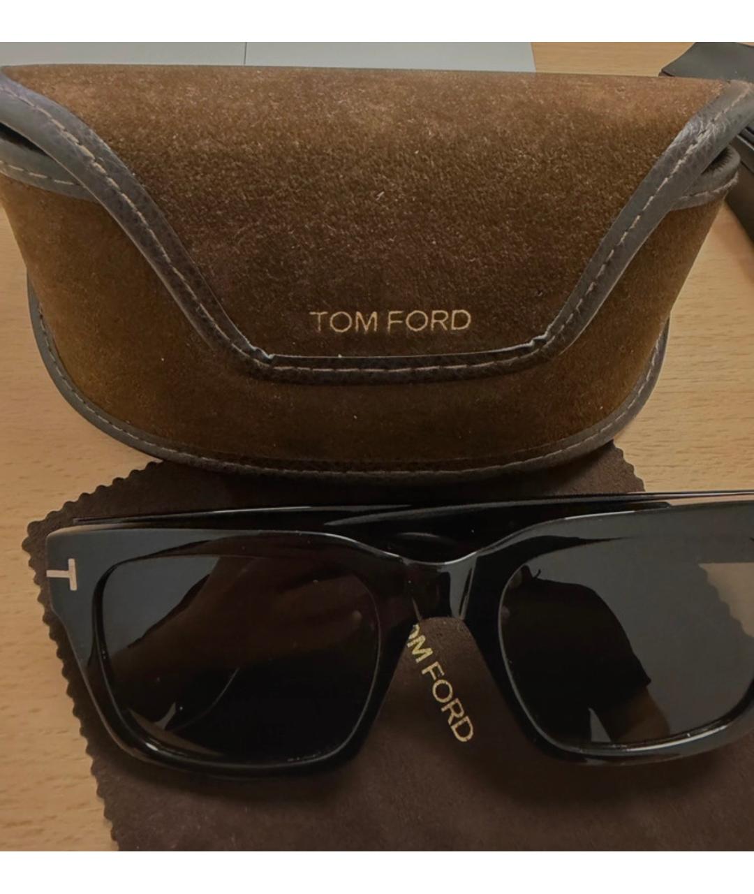 TOM FORD Черные пластиковые солнцезащитные очки, фото 6