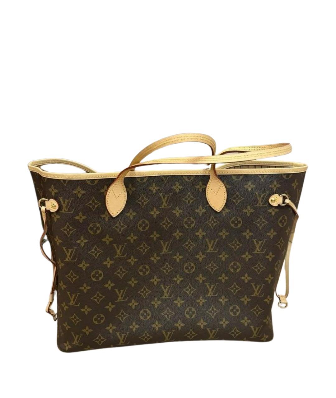 LOUIS VUITTON Коричневая сумка тоут из канвы, фото 1