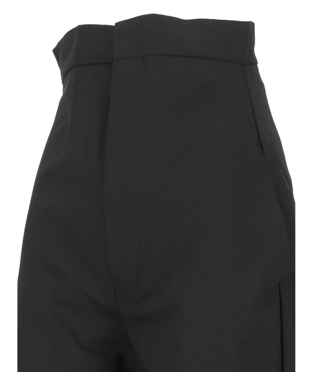 RICK OWENS Черные шерстяные брюки широкие, фото 4