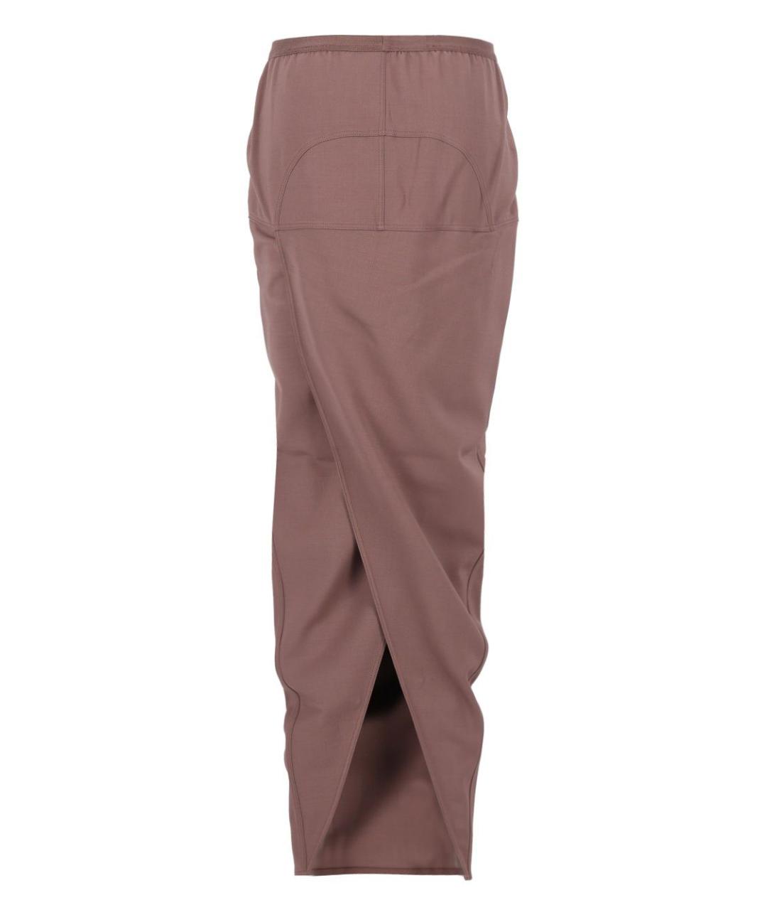 RICK OWENS Фиолетовая шерстяная юбка макси, фото 2