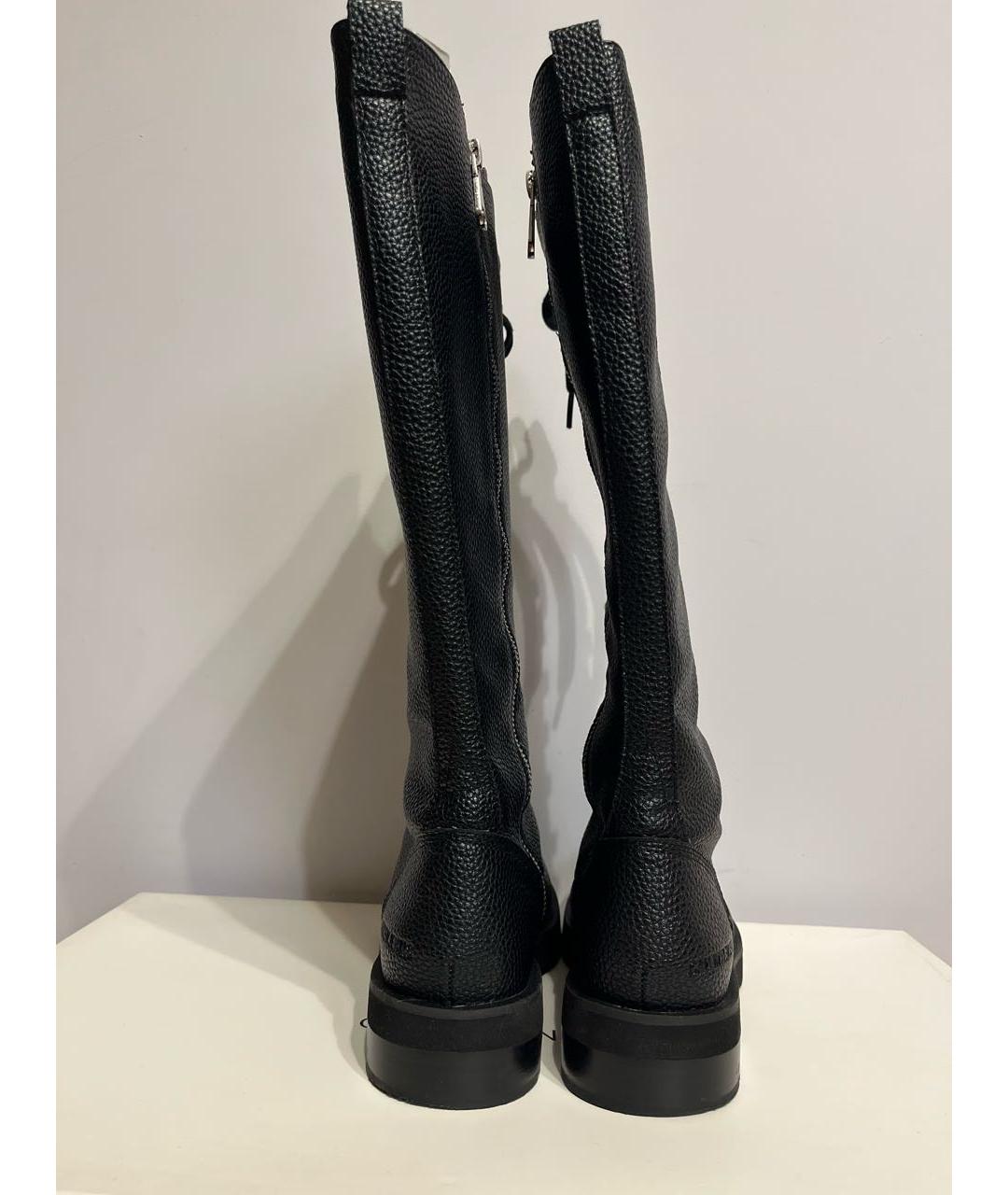 CALVIN KLEIN Черные сапоги из искусственной кожи, фото 4