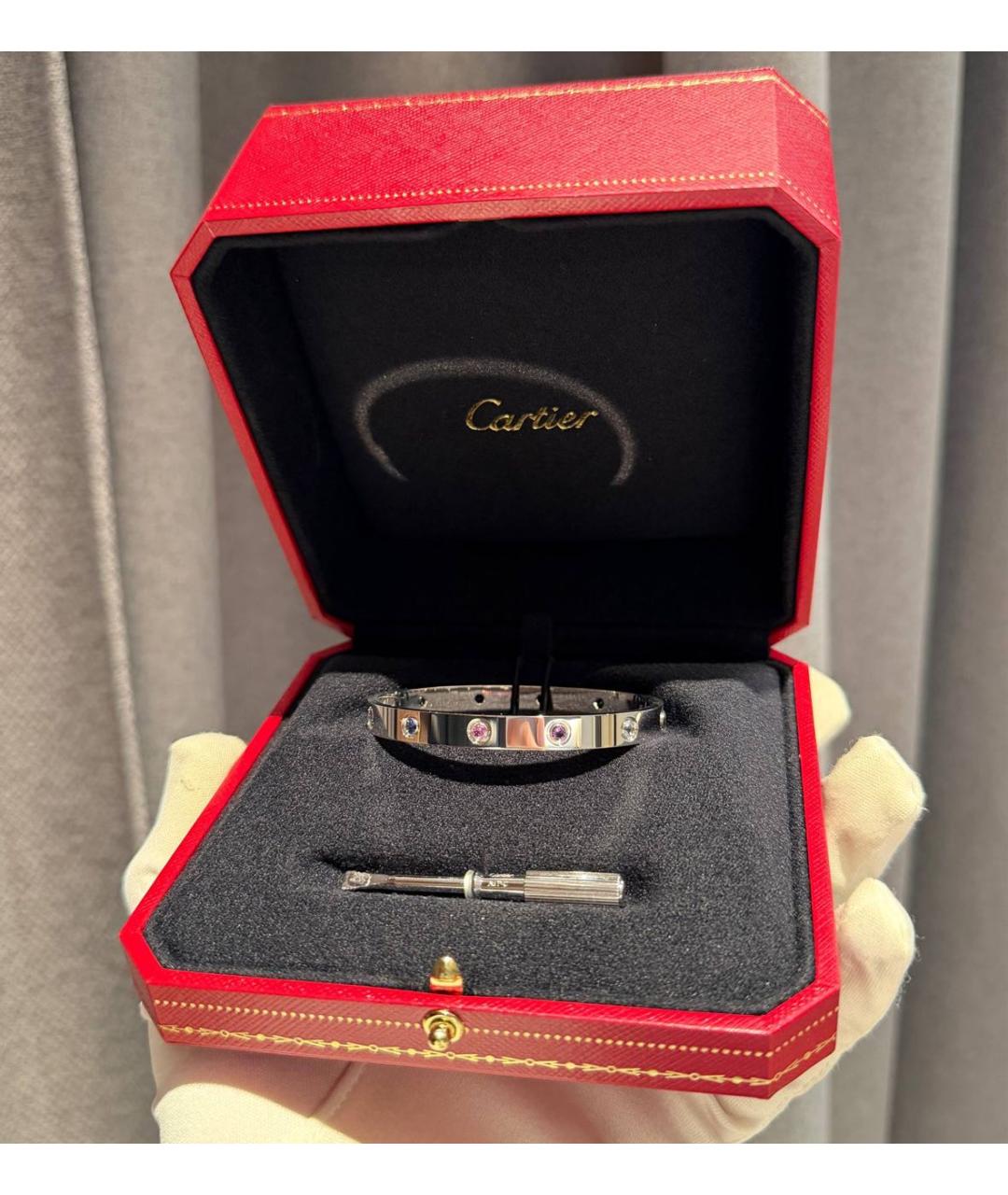 CARTIER Серебряный браслет из белого золота, фото 2