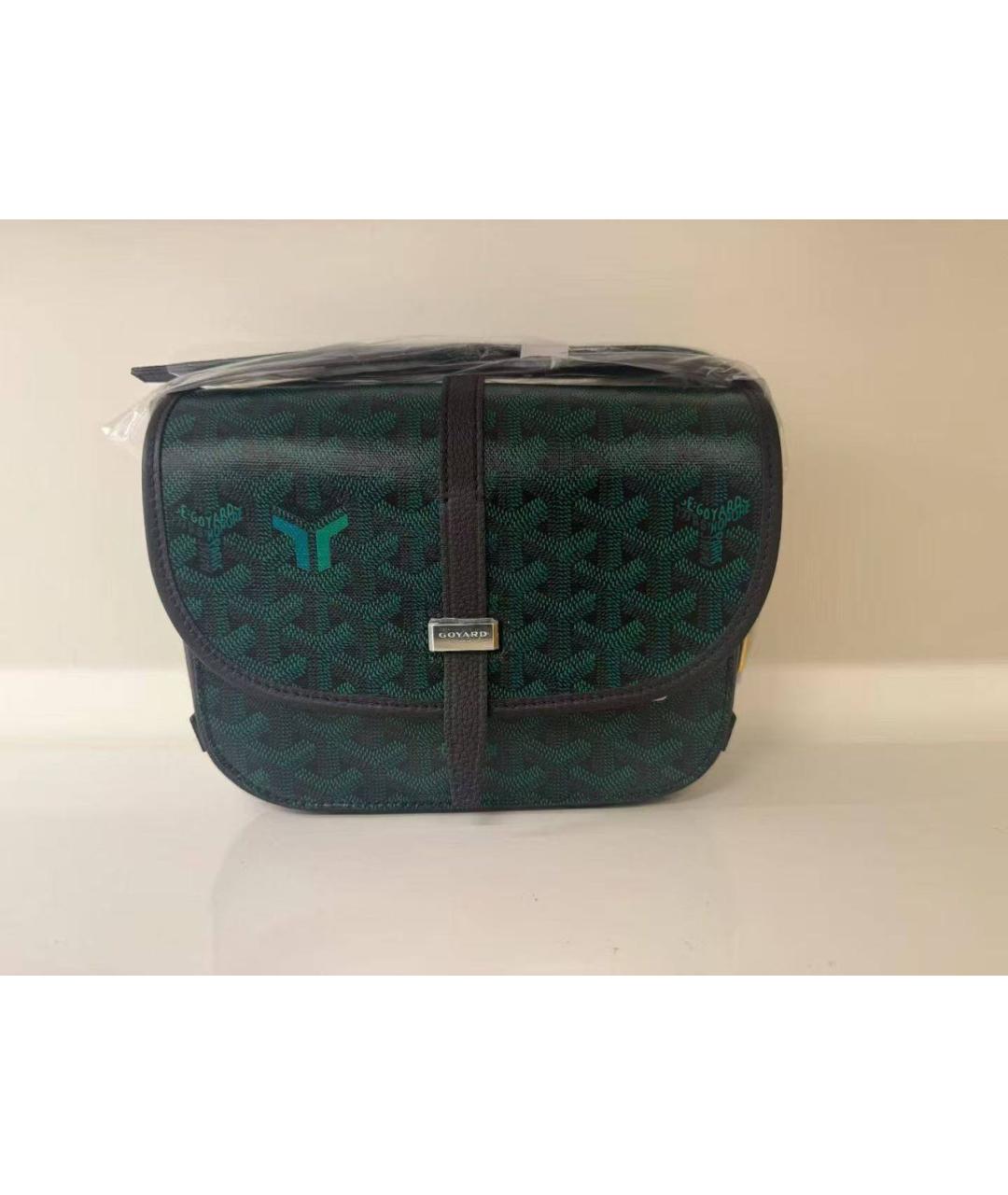 GOYARD Зеленая сумка через плечо из канвы, фото 2