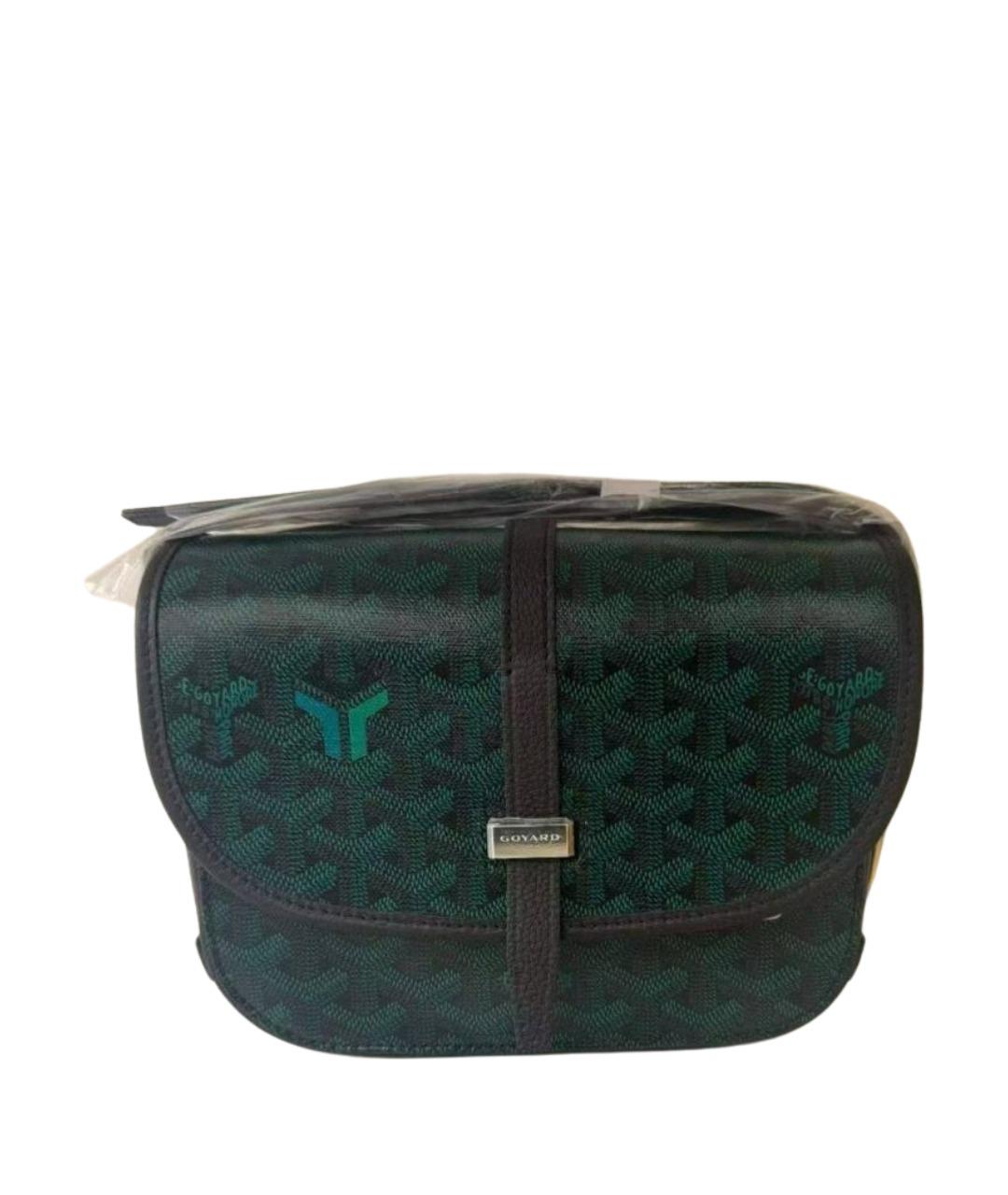 GOYARD Зеленая сумка через плечо из канвы, фото 1