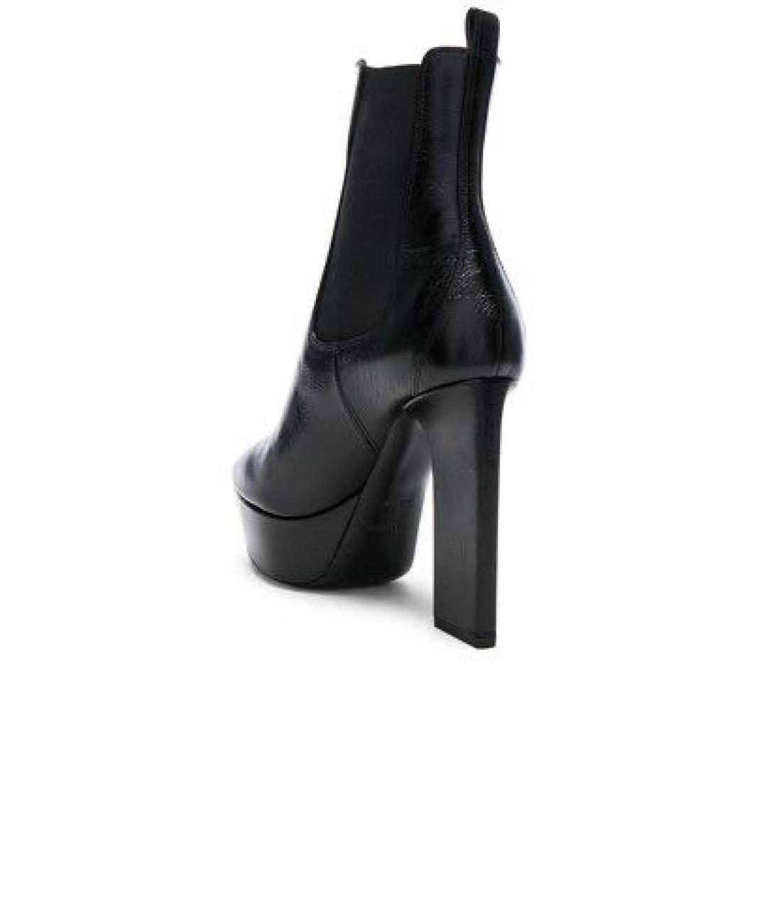 SAINT LAURENT Черные кожаные ботинки, фото 3