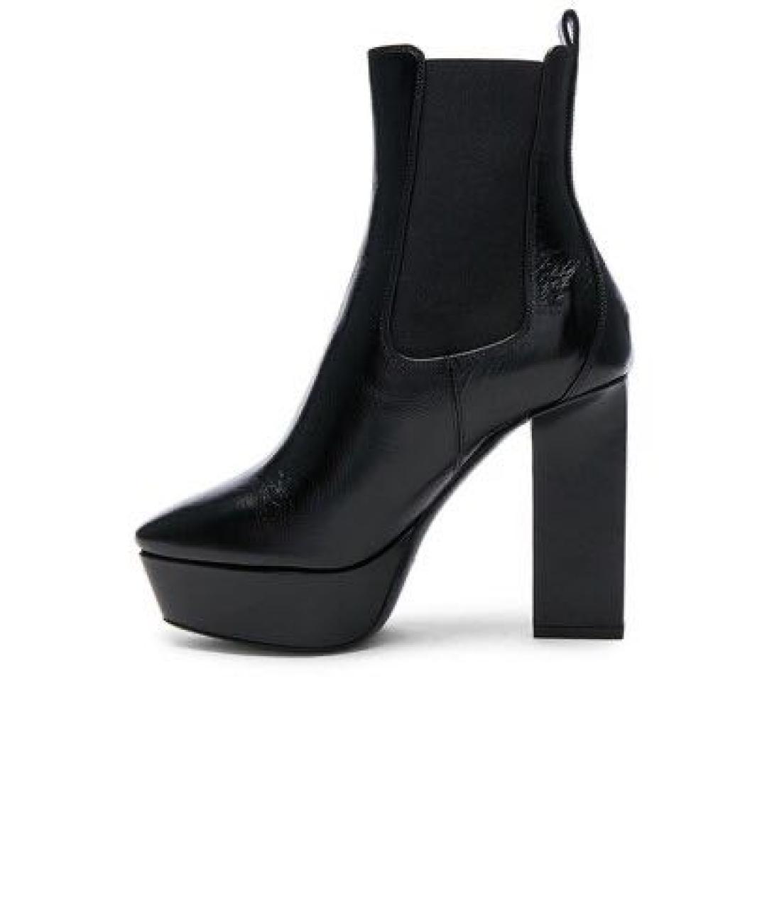 SAINT LAURENT Черные кожаные ботинки, фото 5