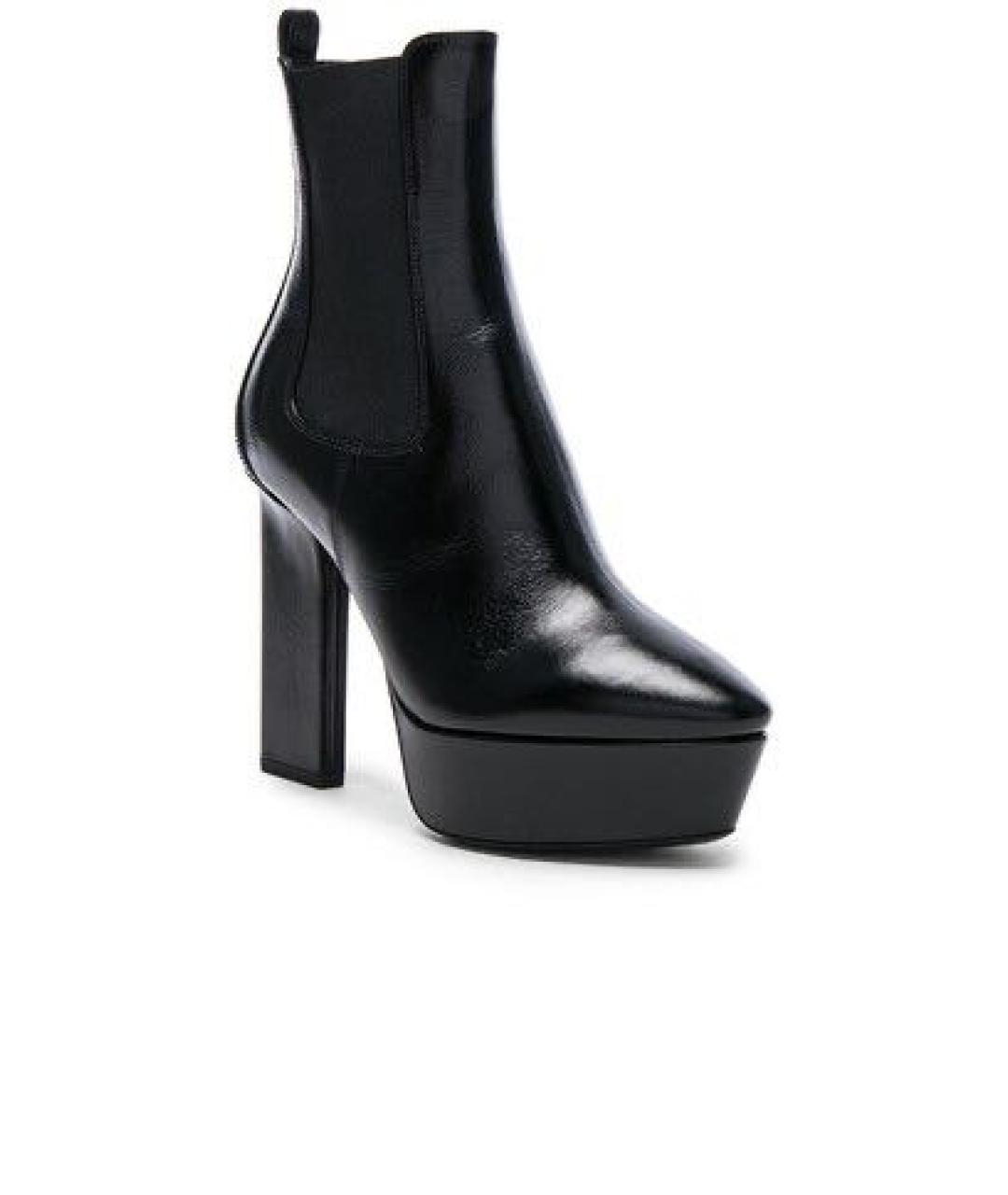 SAINT LAURENT Черные кожаные ботинки, фото 2