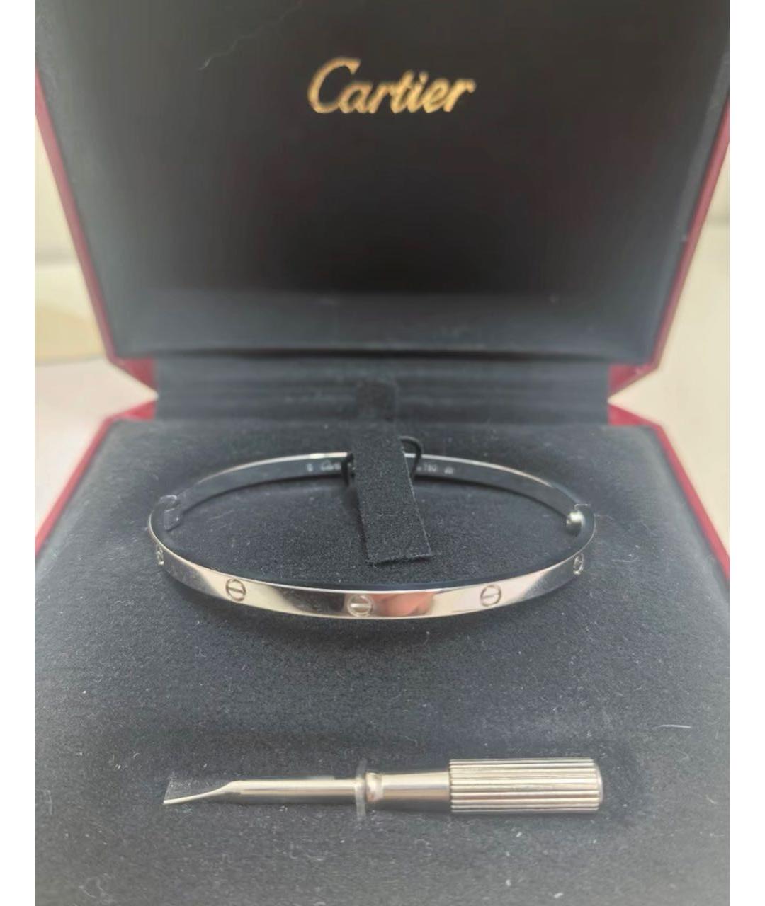 CARTIER Серебряный браслет из белого золота, фото 2
