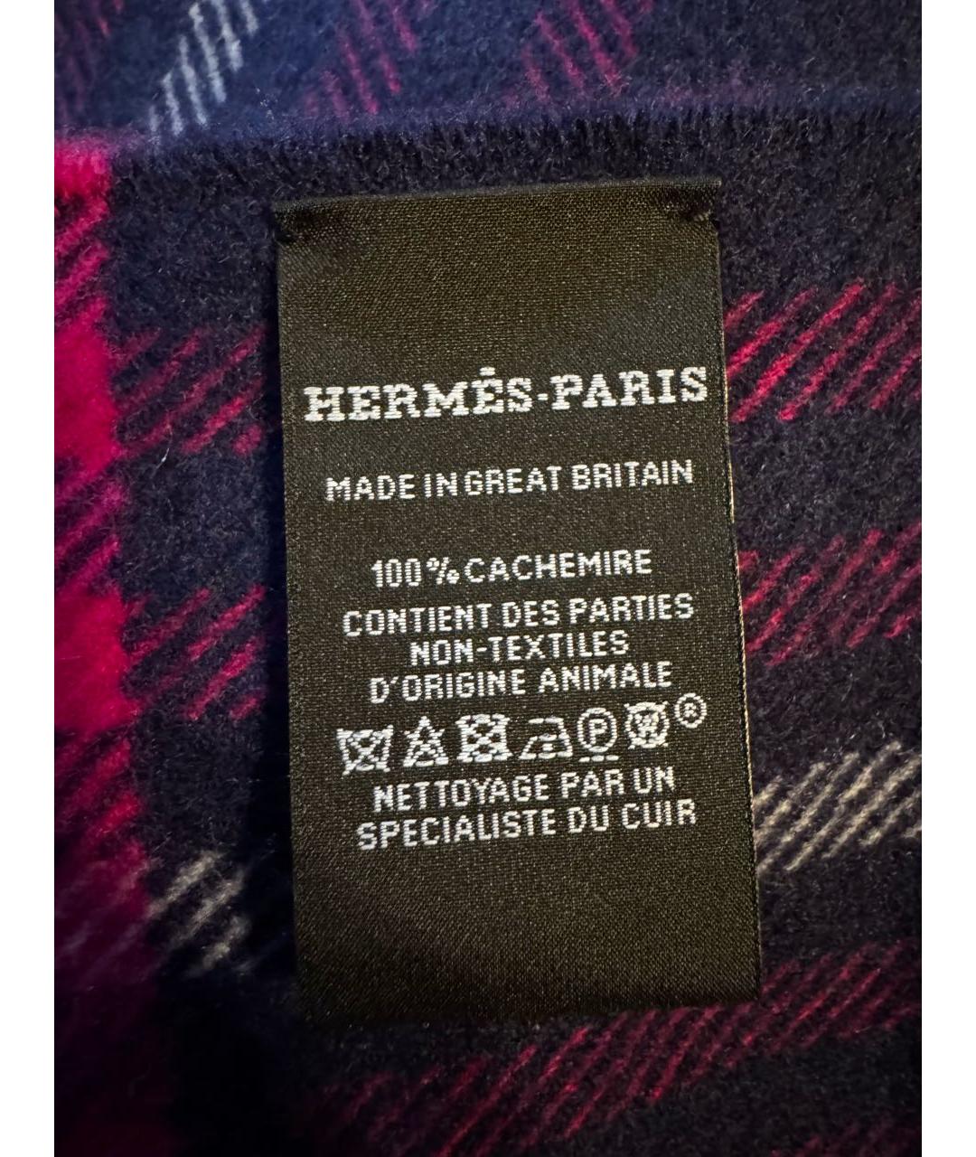 HERMES Мульти кашемировый шарф, фото 4