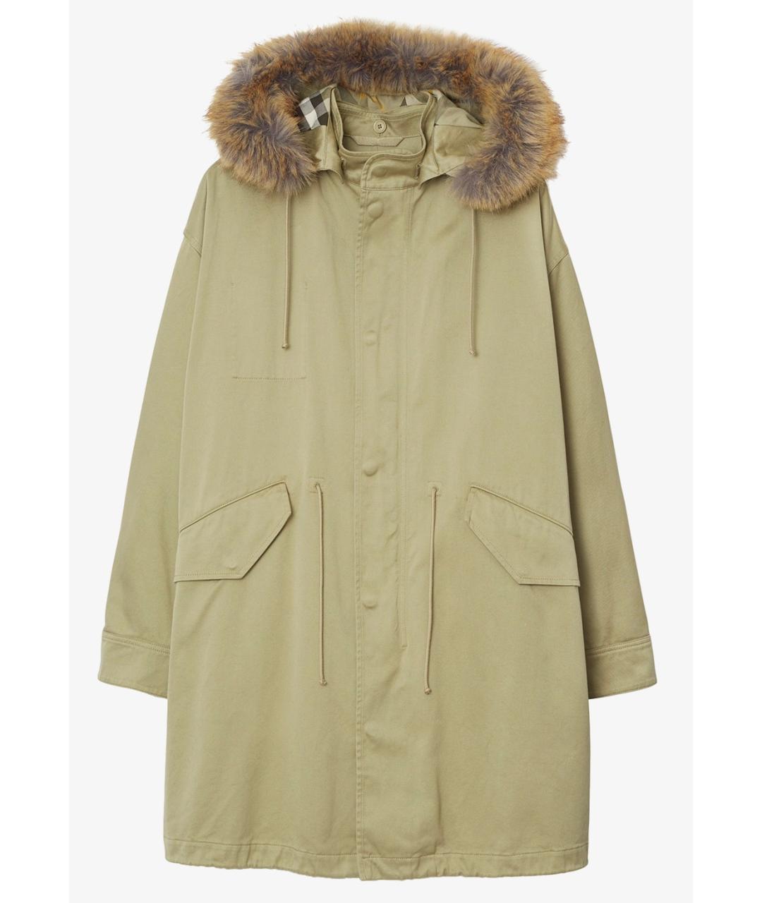 BURBERRY Зеленая хлопковая парка, фото 7