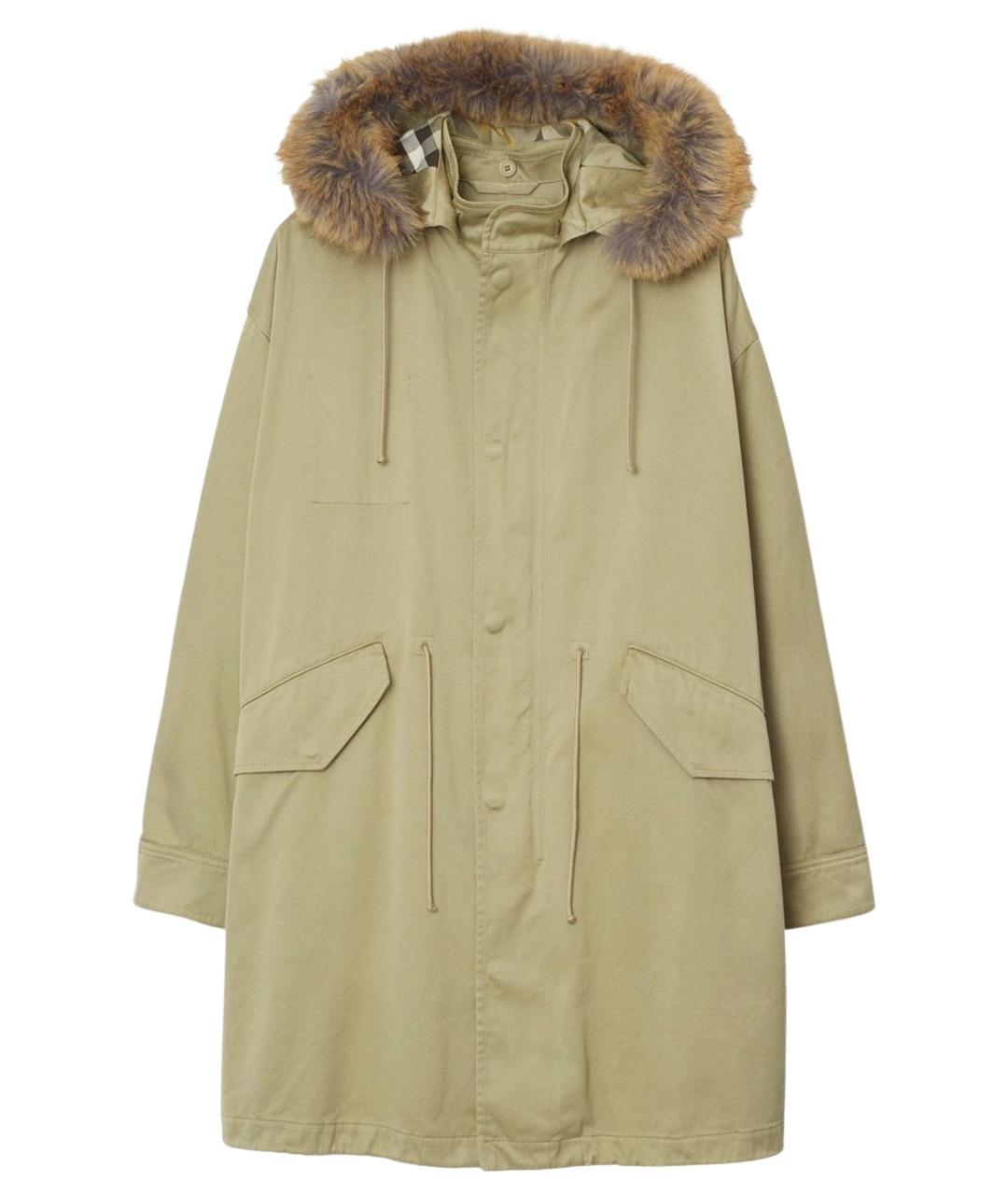 BURBERRY Зеленая хлопковая парка, фото 1