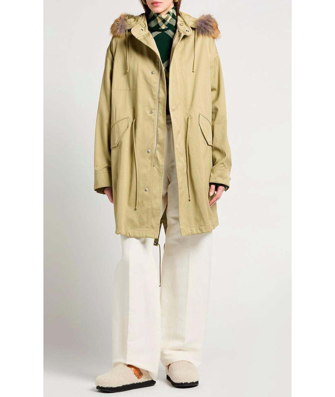 BURBERRY Зеленая хлопковая парка, фото 2
