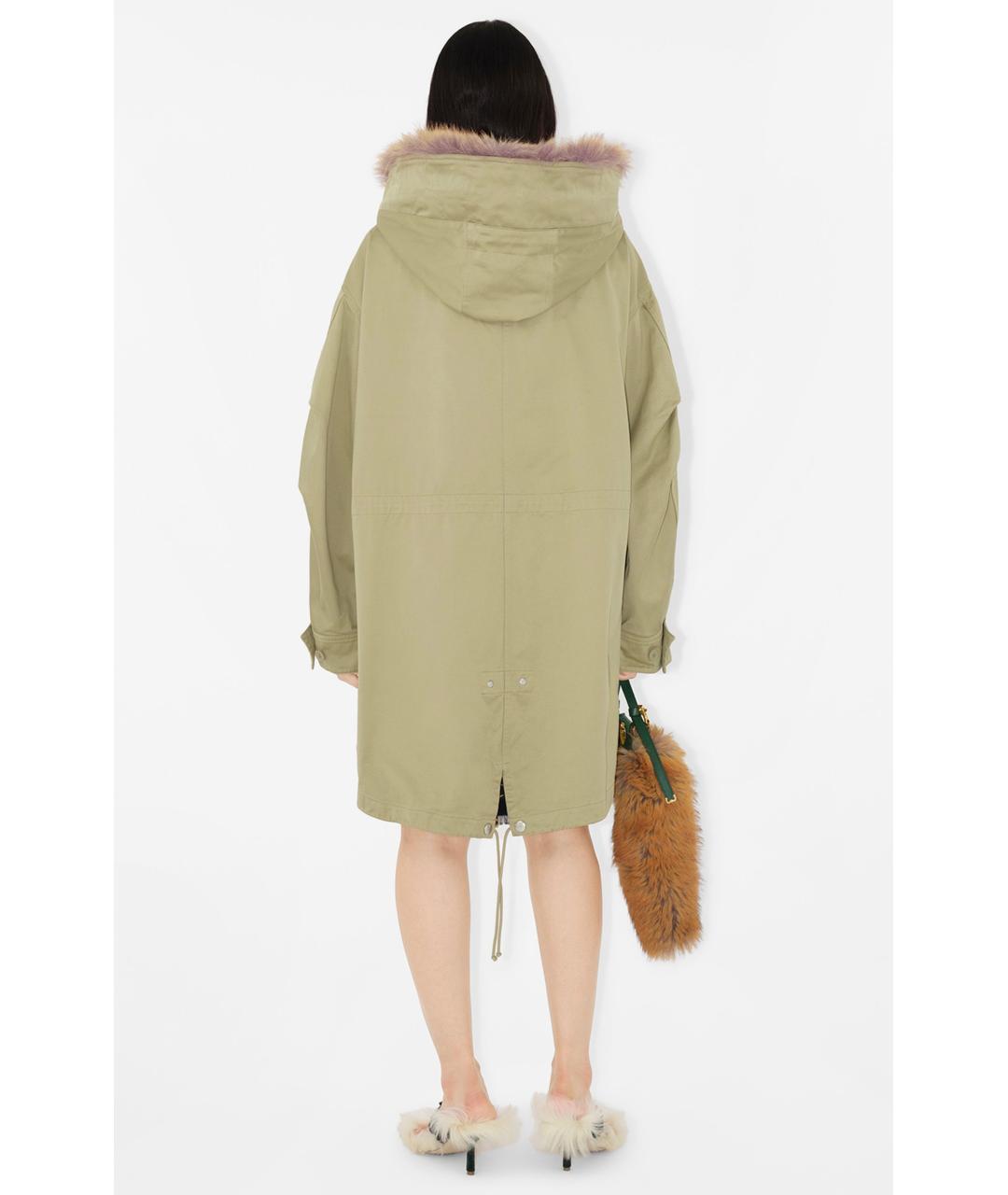 BURBERRY Зеленая хлопковая парка, фото 5