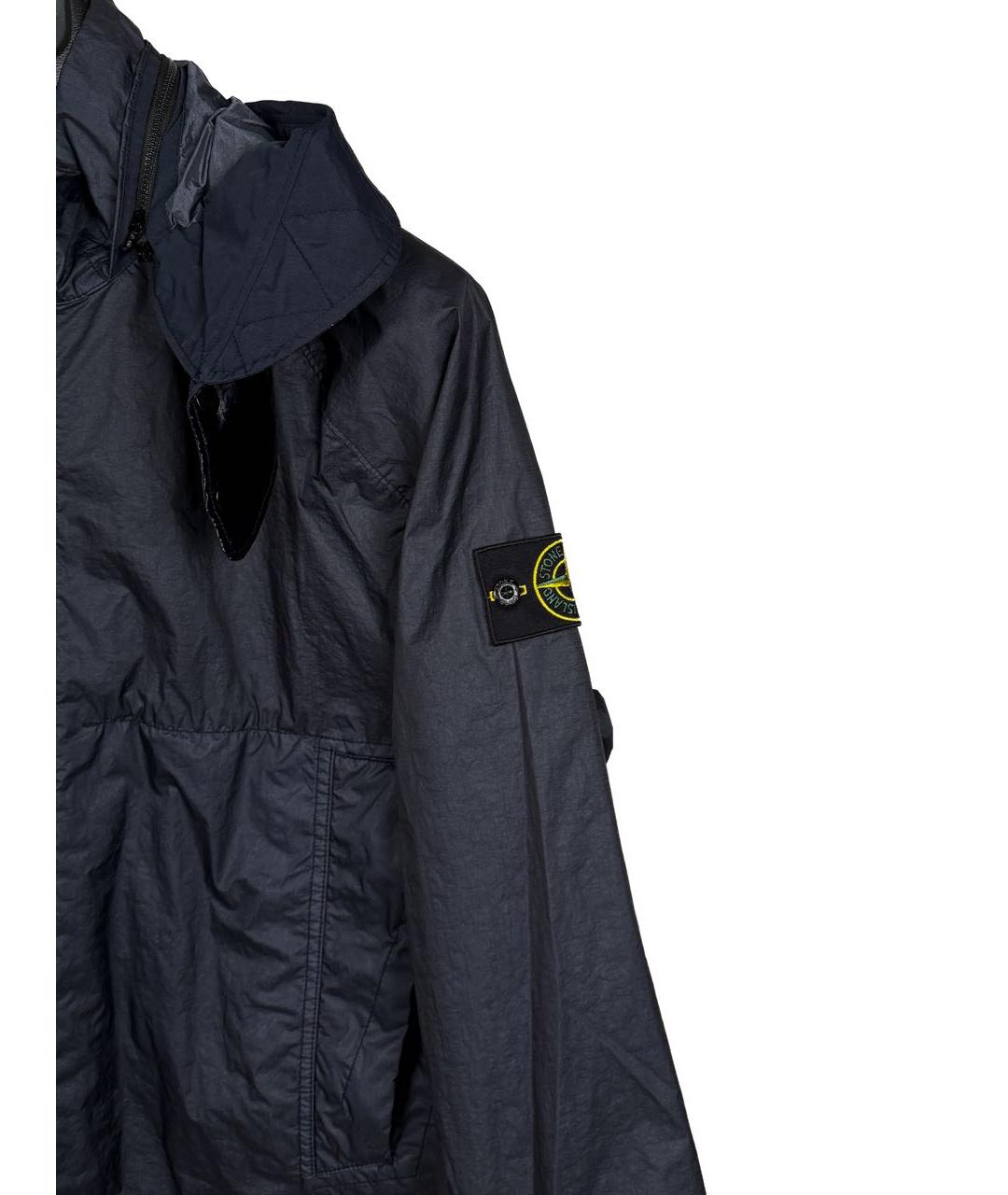 STONE ISLAND Темно-синяя полиамидовая куртка, фото 4