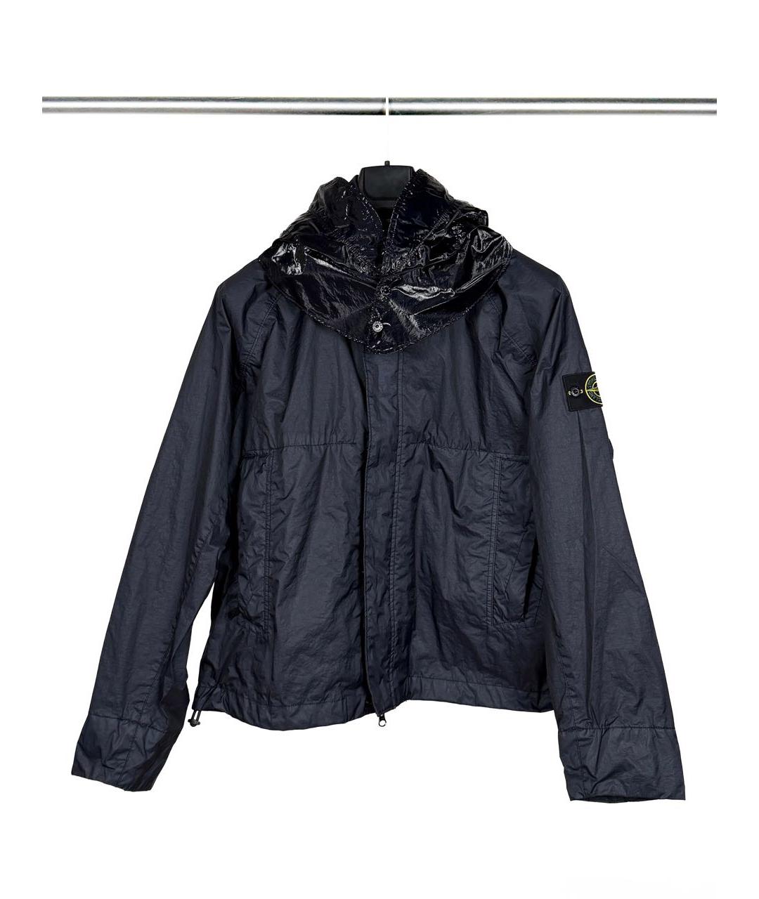 STONE ISLAND Темно-синяя полиамидовая куртка, фото 9