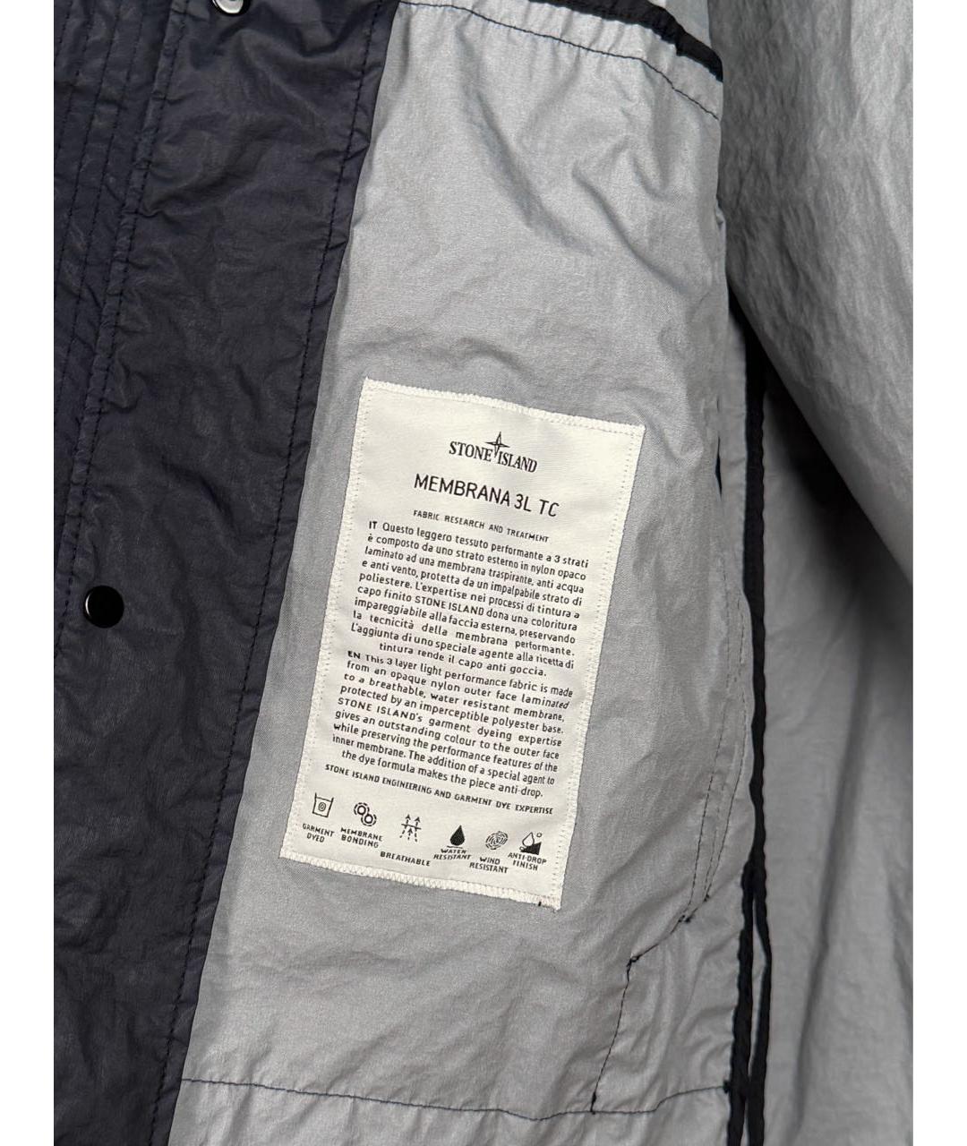STONE ISLAND Темно-синяя полиамидовая куртка, фото 6