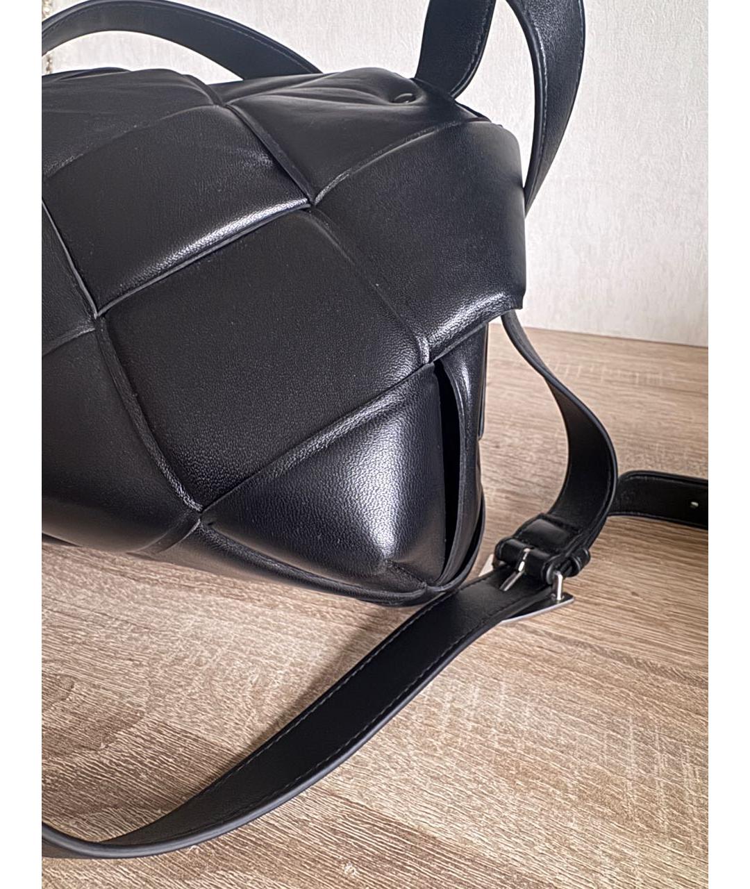 BOTTEGA VENETA Черная кожаная сумка через плечо, фото 7
