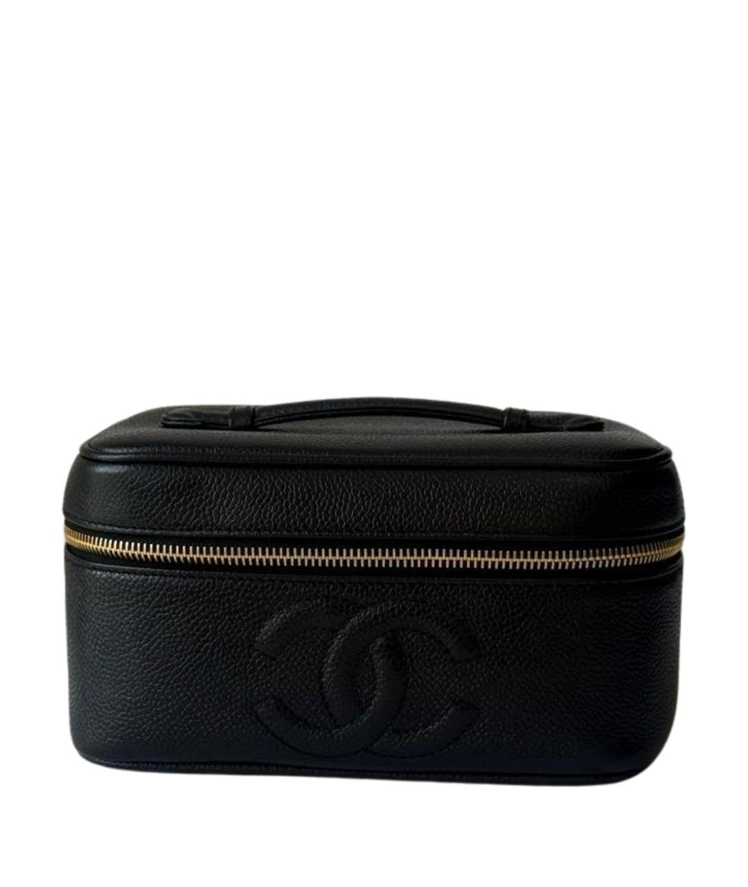 CHANEL Черная кожаная косметичка, фото 1