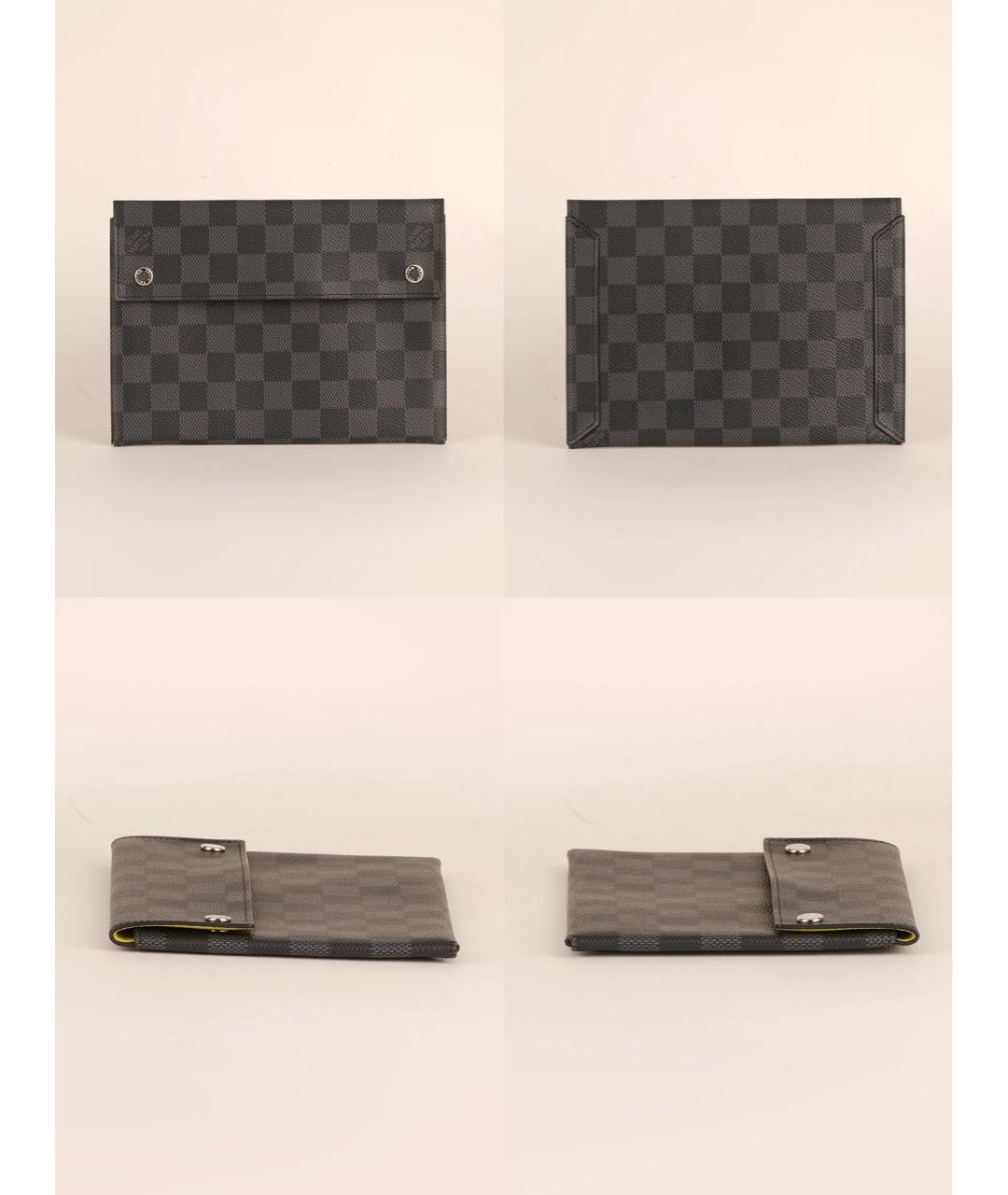 LOUIS VUITTON Черная папка для документов из канвы, фото 5