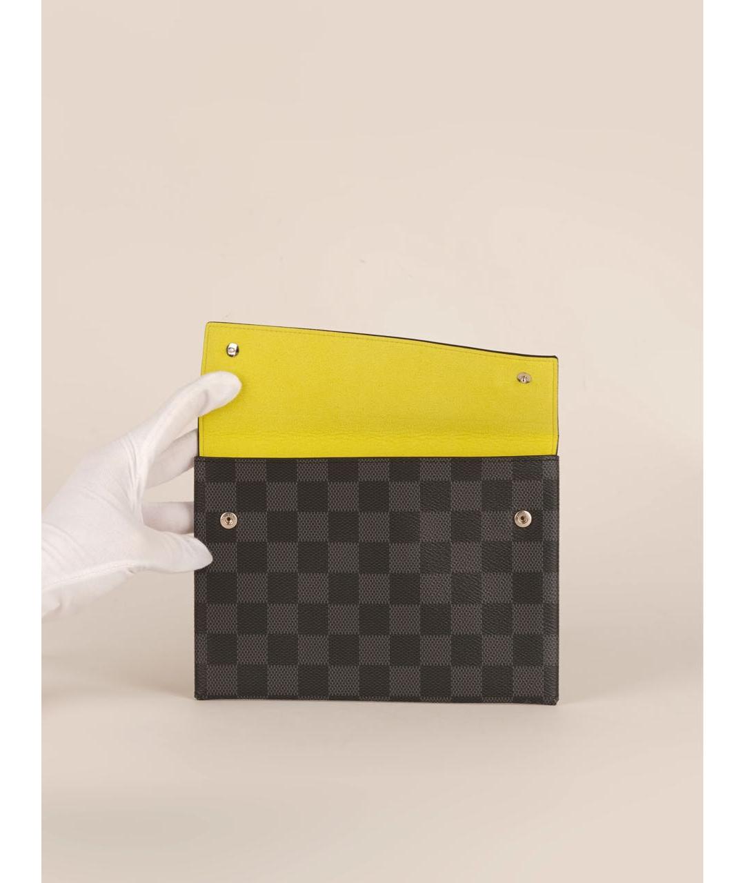 LOUIS VUITTON Черная папка для документов из канвы, фото 6
