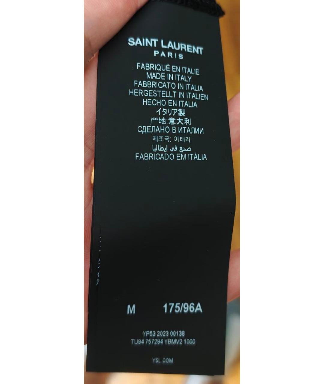 SAINT LAURENT Черная шерстяная майка, фото 4