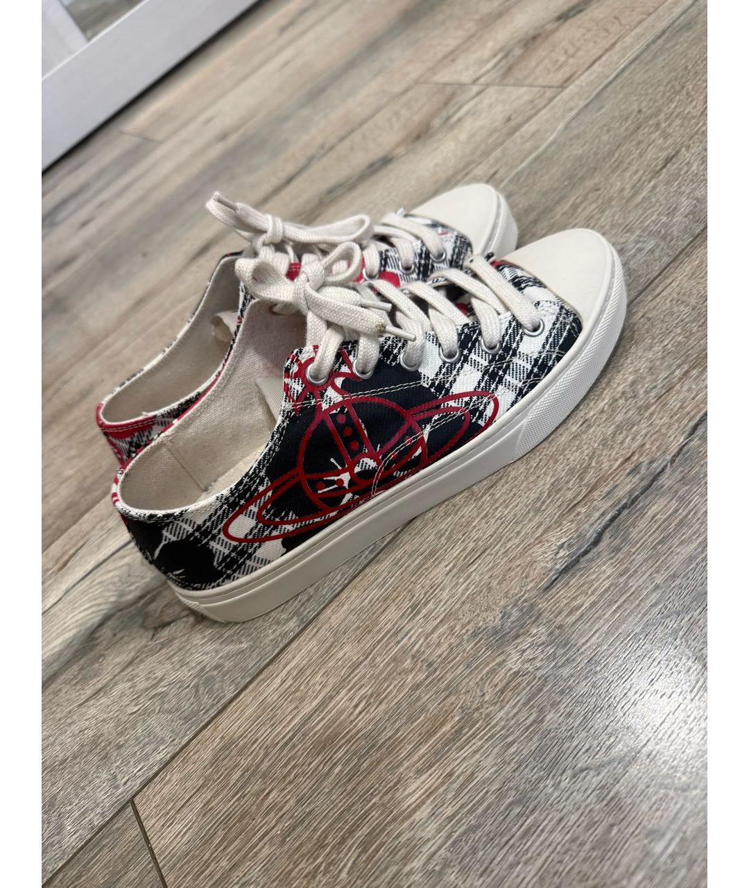 VIVIENNE WESTWOOD Белые текстильные кеды, фото 2