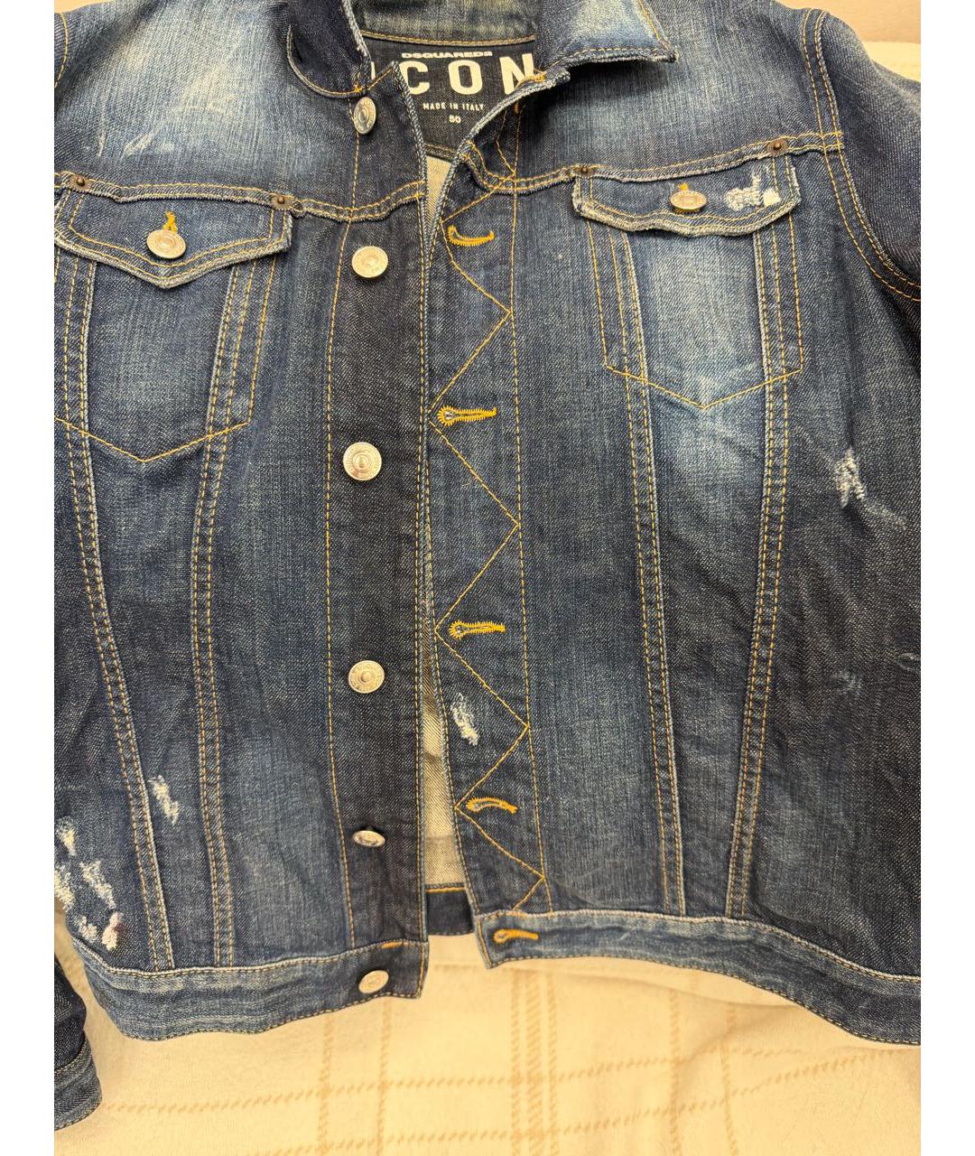 DSQUARED2 Синяя деним куртка, фото 4