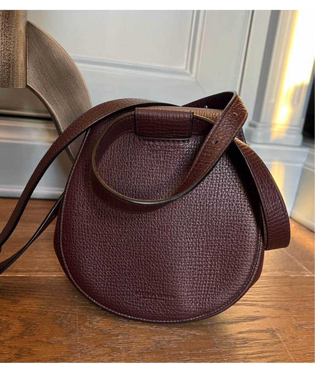 BOTTEGA VENETA Коричневая кожаная сумка через плечо, фото 3