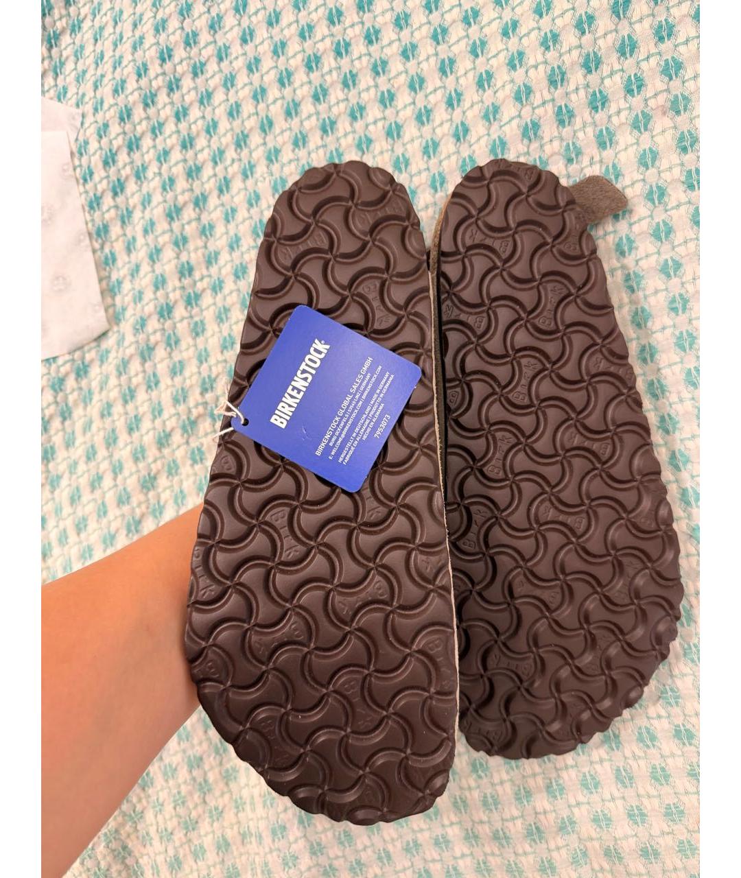 BIRKENSTOCK Бежевые замшевые сандалии, фото 5
