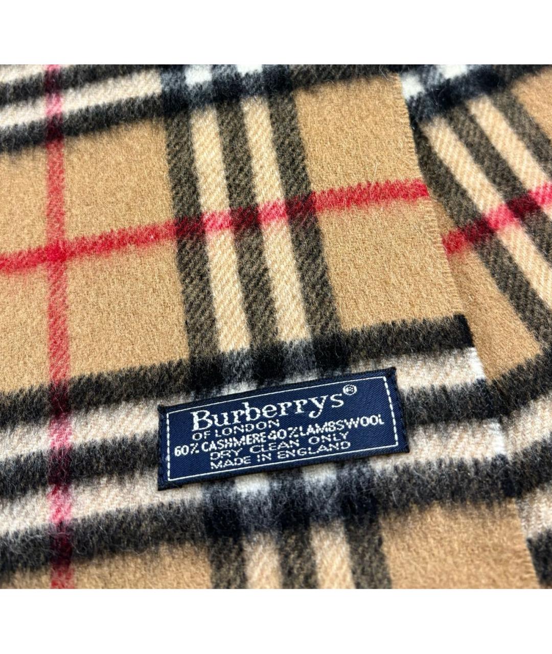 BURBERRY Бежевый кашемировый шарф, фото 4