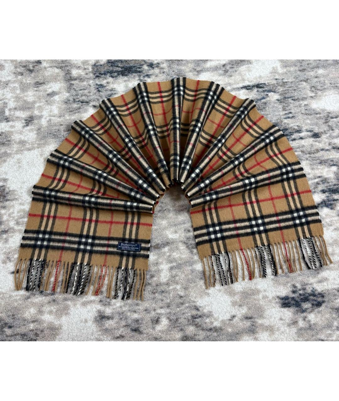 BURBERRY Бежевый кашемировый шарф, фото 2