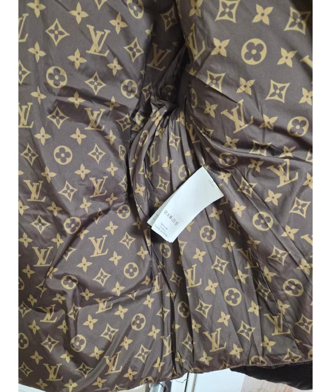 LOUIS VUITTON Черный полиамидовый пуховик, фото 4