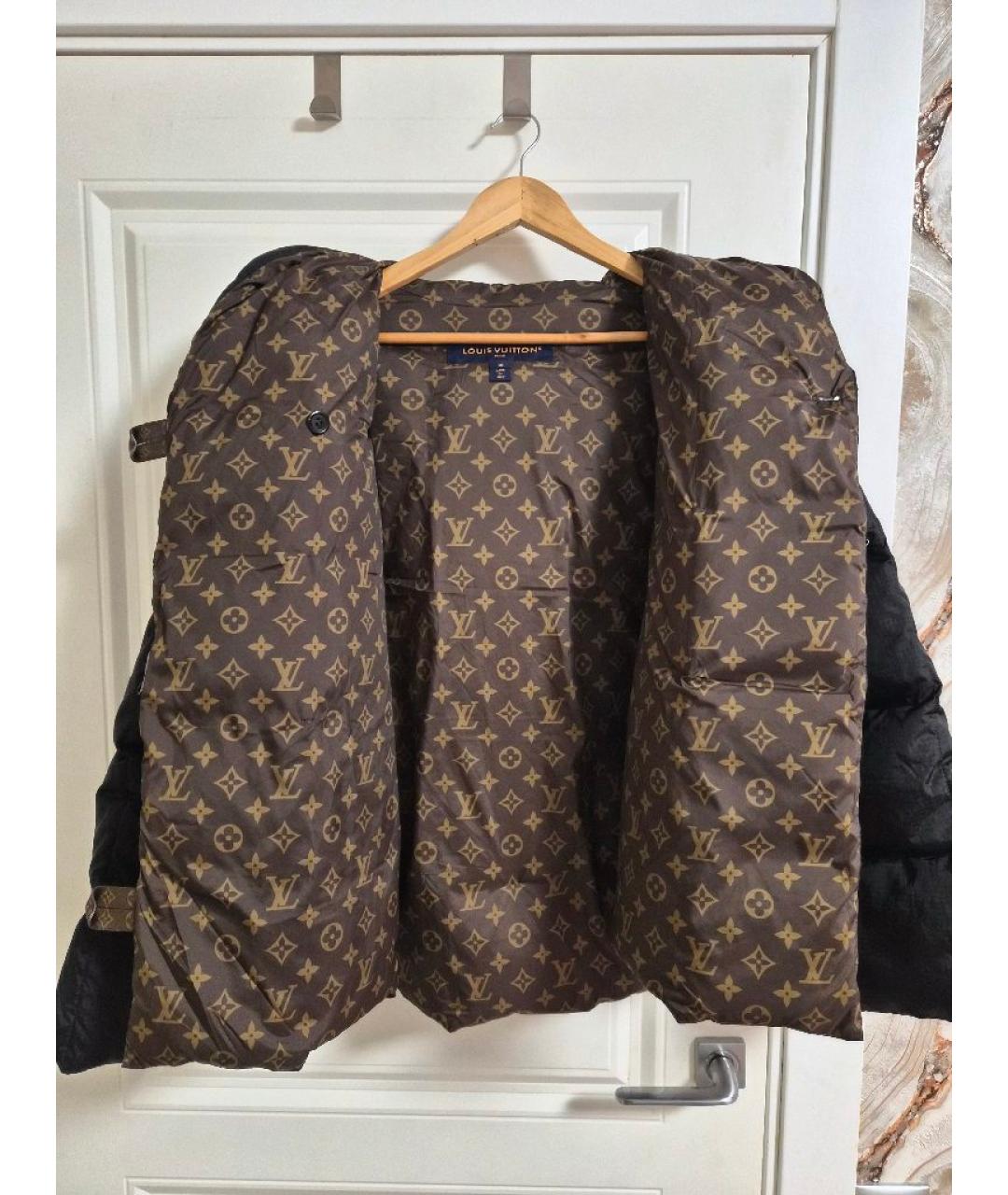 LOUIS VUITTON Черный полиамидовый пуховик, фото 3