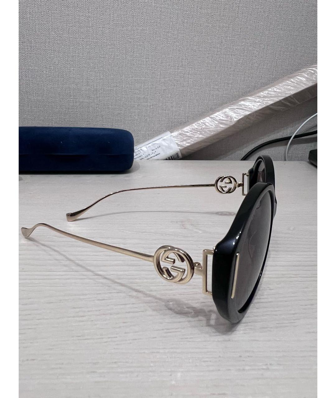 GUCCI Черные пластиковые солнцезащитные очки, фото 3