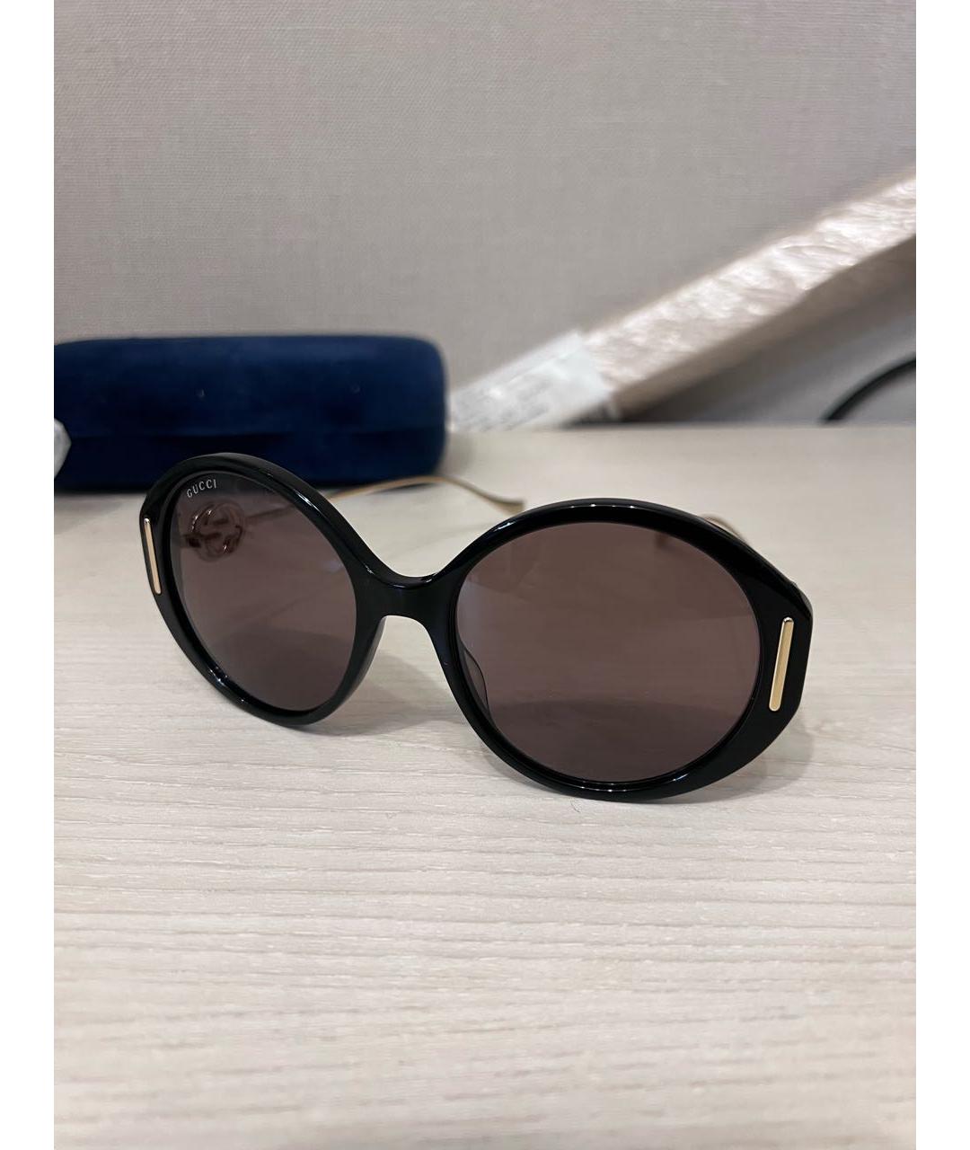 GUCCI Черные пластиковые солнцезащитные очки, фото 7