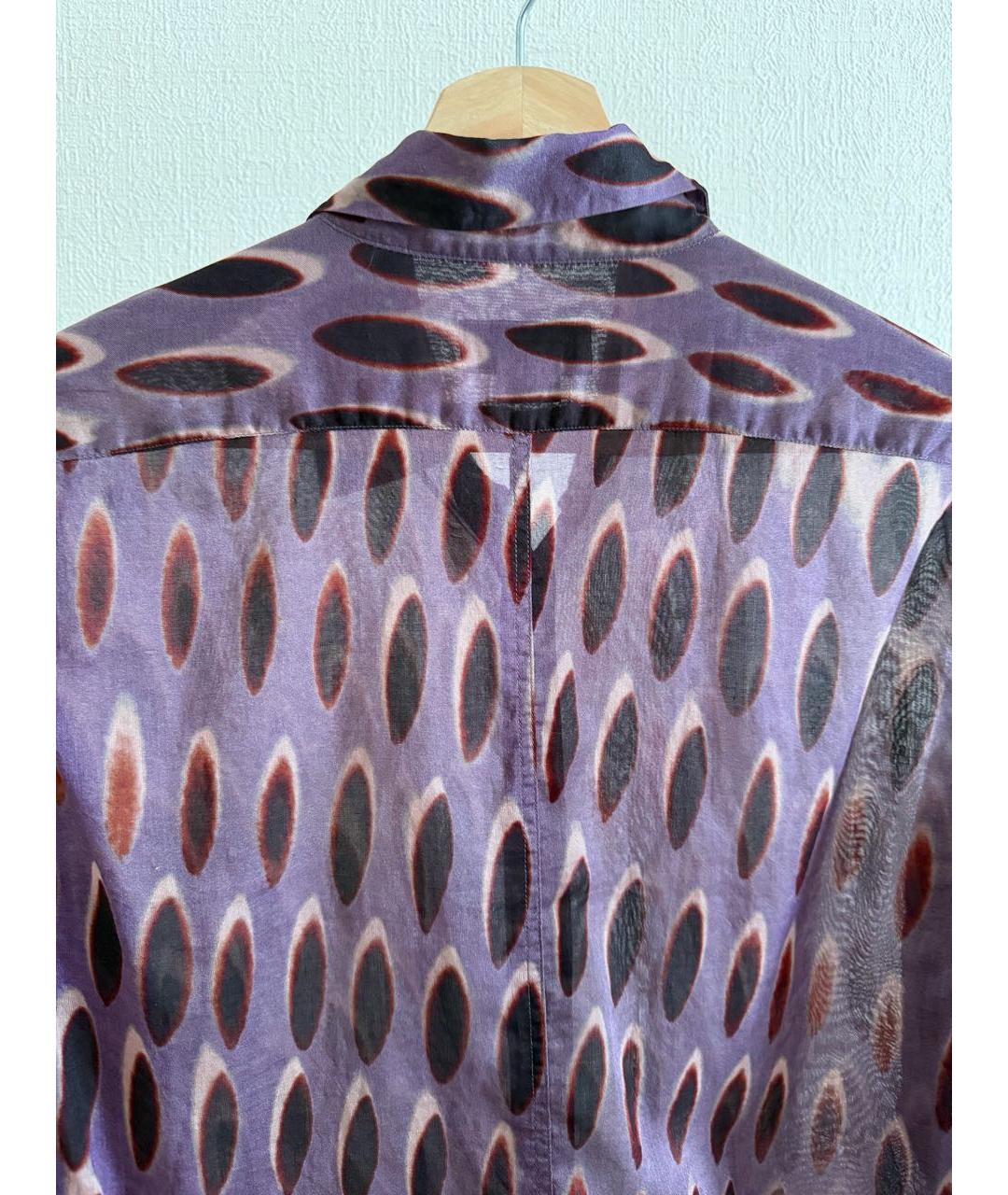 DRIES VAN NOTEN Фиолетовая хлопковая рубашка, фото 3