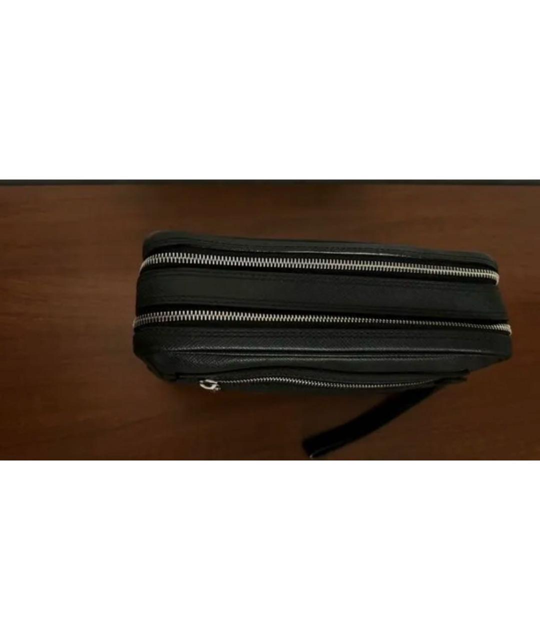 LOUIS VUITTON Антрацитовая барсетка из канвы, фото 2