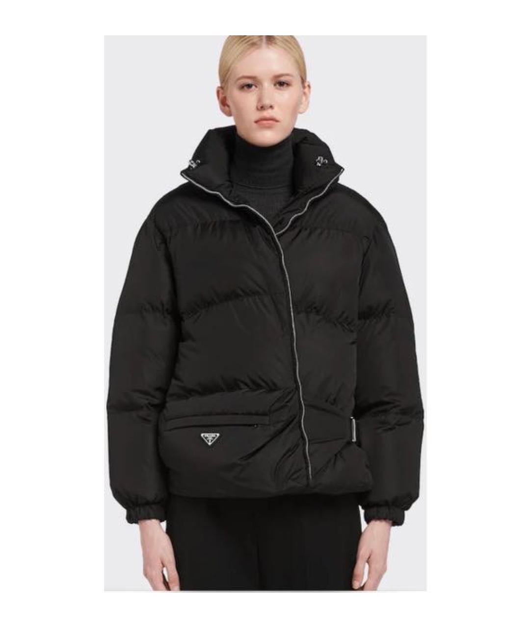 PRADA Черная полиамидовая куртка, фото 2
