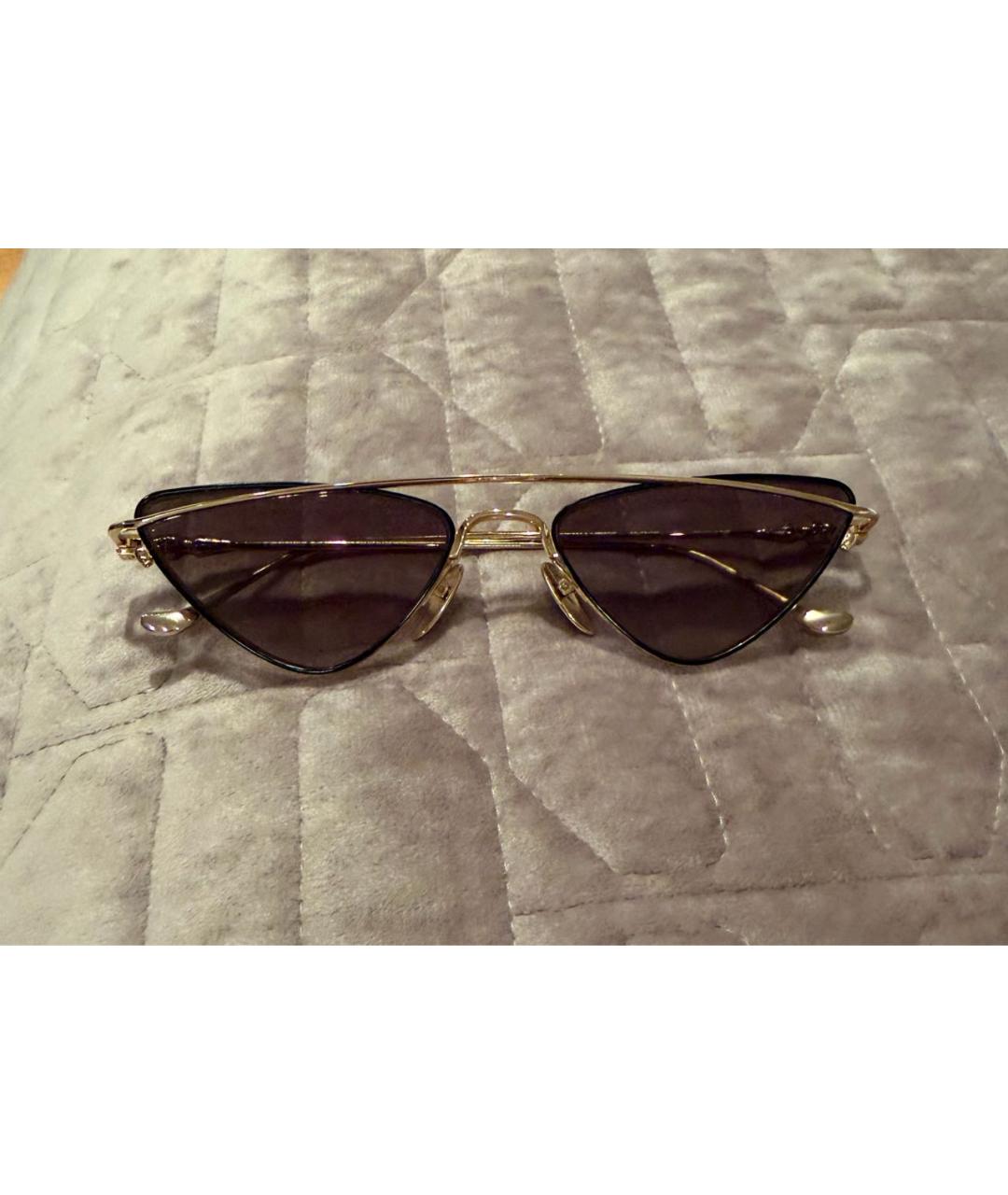 CHROME HEARTS Золотые металлические солнцезащитные очки, фото 3