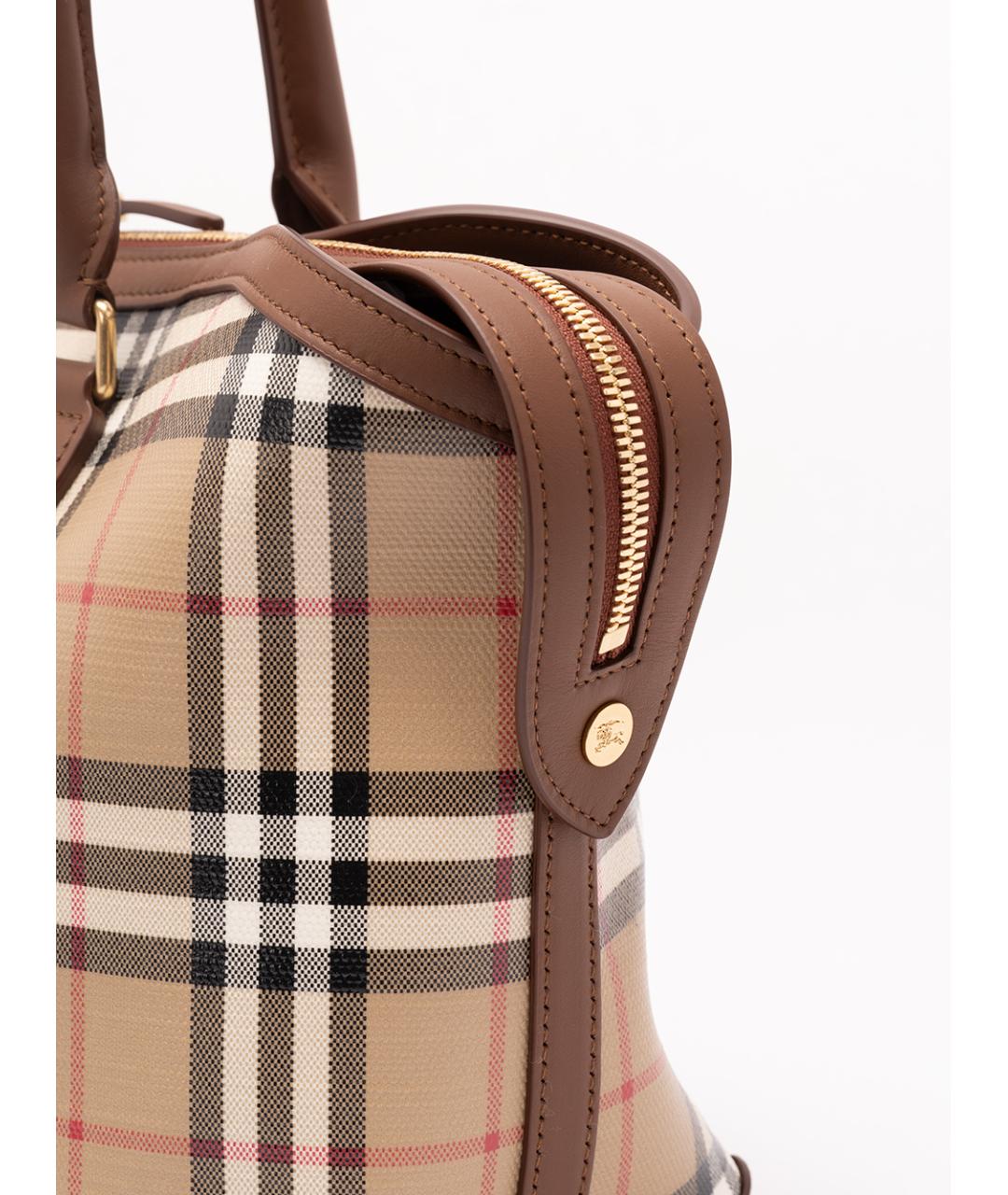 BURBERRY Бежевая сумка тоут из канвы, фото 5