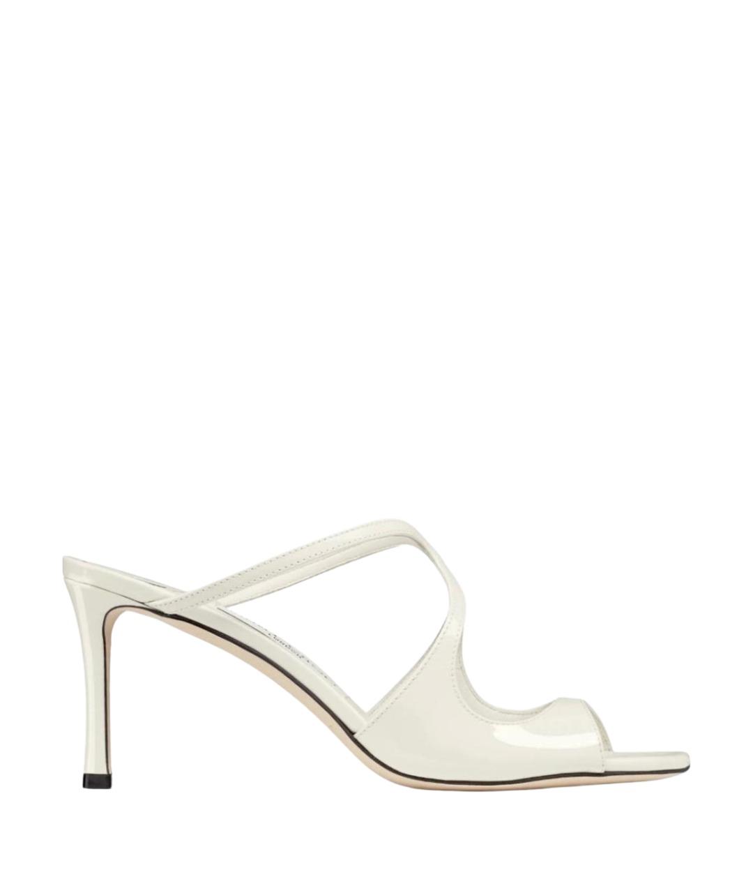 JIMMY CHOO Белые мюли из лакированной кожи, фото 1