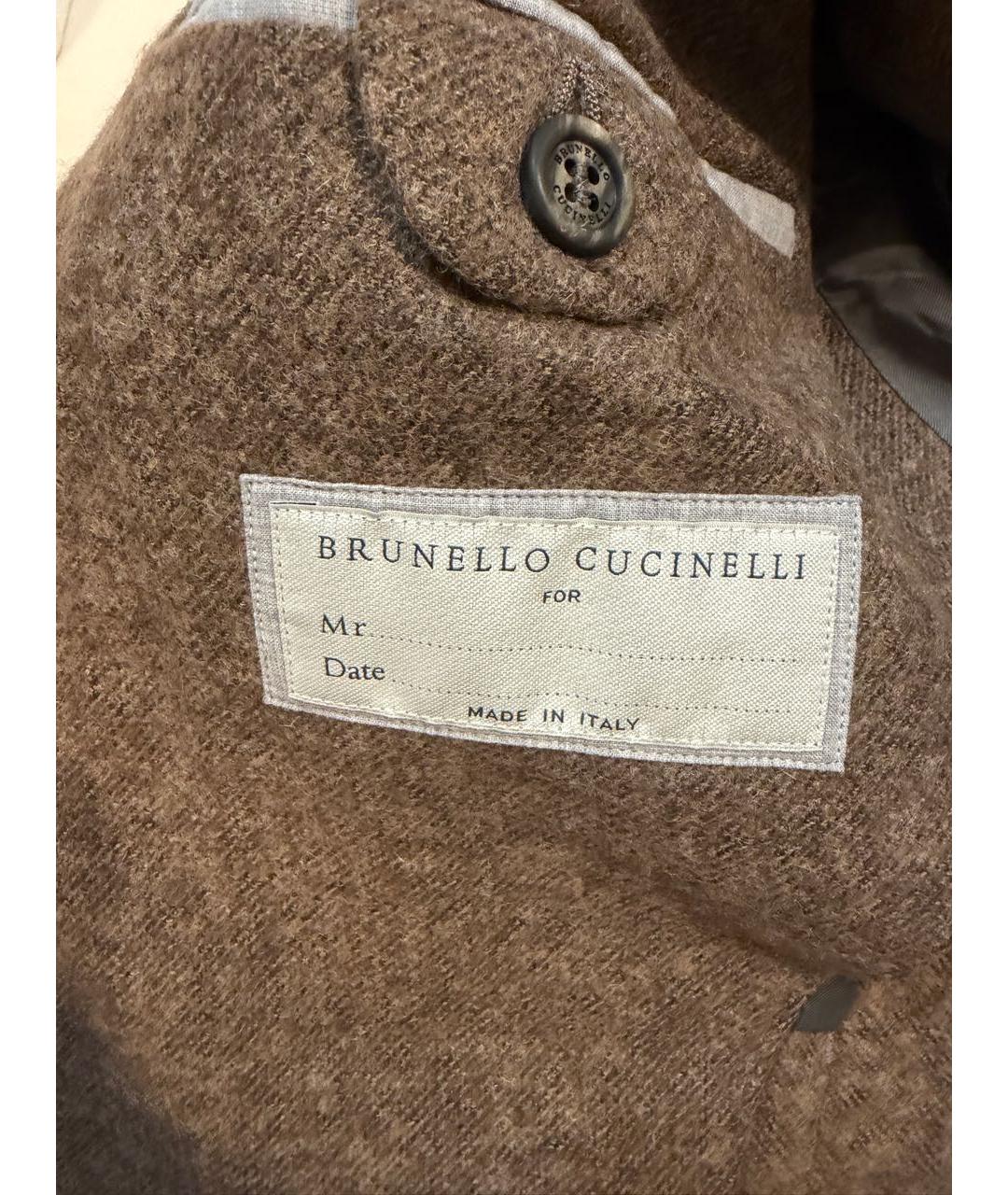BRUNELLO CUCINELLI Коричневый шерстяной пиджак, фото 3