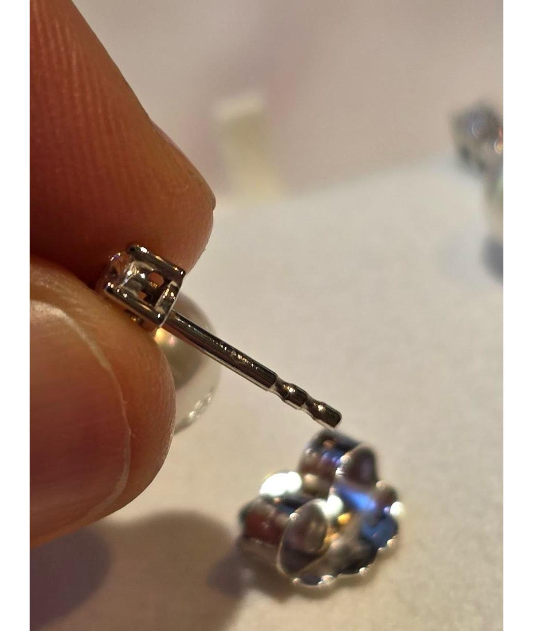 Mikimoto Белые серьги из белого золота, фото 4