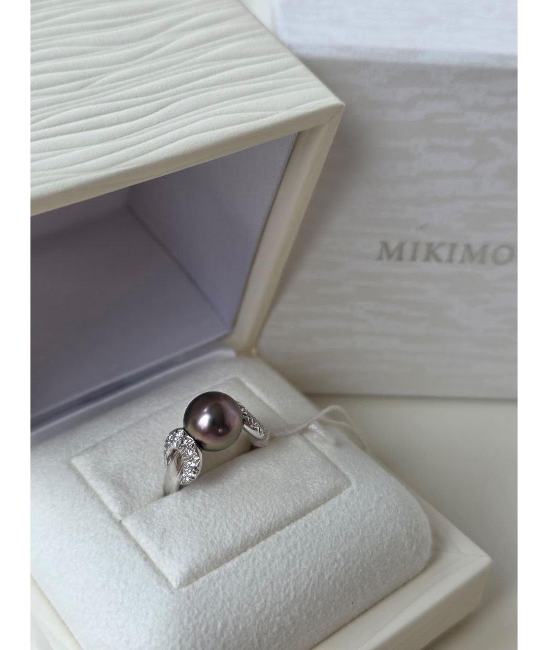 Mikimoto Белое кольцо из белого золота, фото 4
