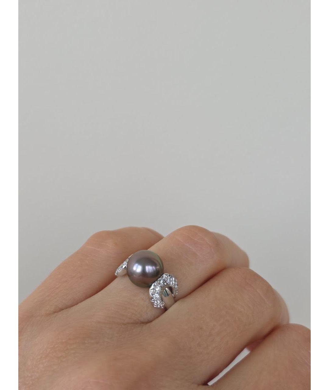 Mikimoto Белое кольцо из белого золота, фото 6