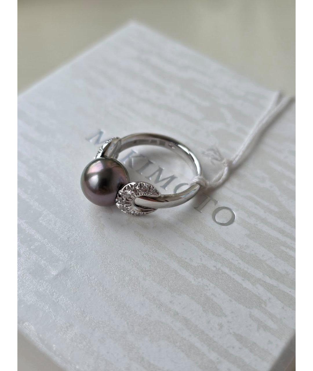 Mikimoto Белое кольцо из белого золота, фото 7