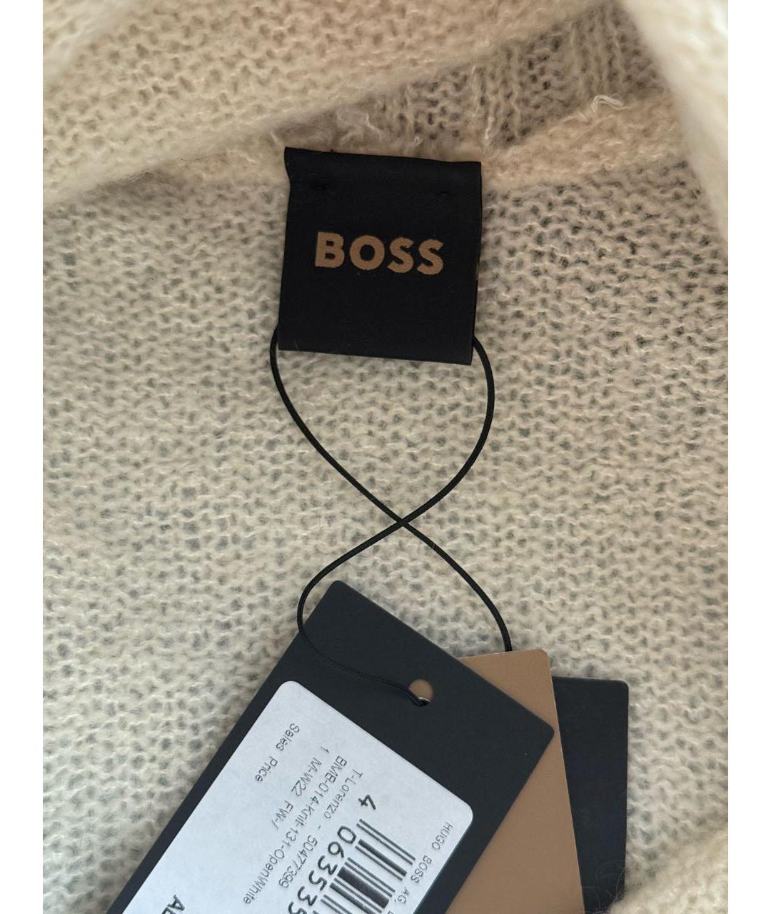 HUGO BOSS Бежевый кашемировый джемпер / свитер, фото 3